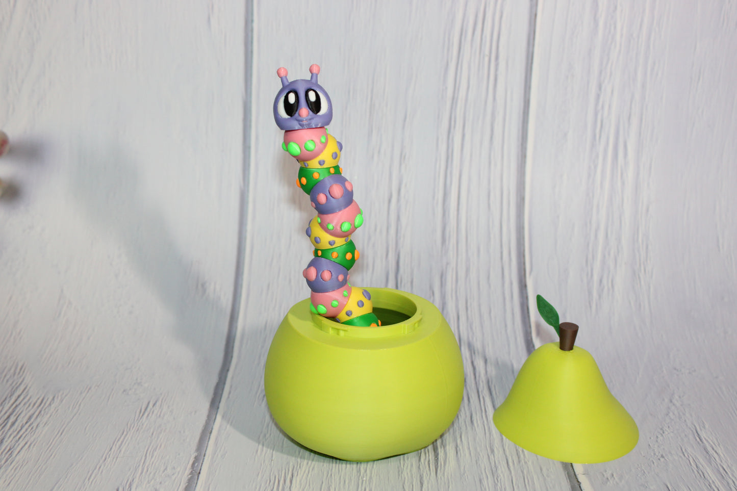 9" Flexi Caterpillar and Pear House-3D Printed Articulated