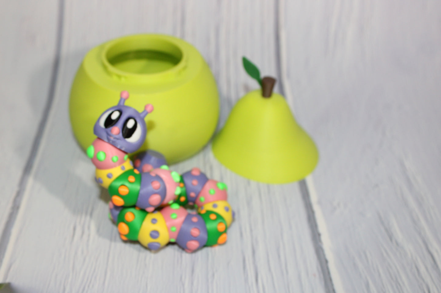 9" Flexi Caterpillar and Pear House-3D Printed Articulated