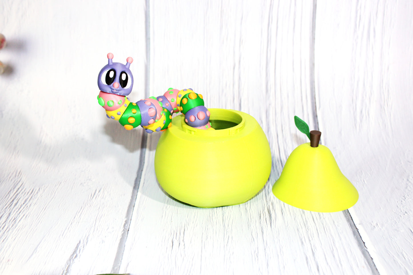 9" Flexi Caterpillar and Pear House-3D Printed Articulated