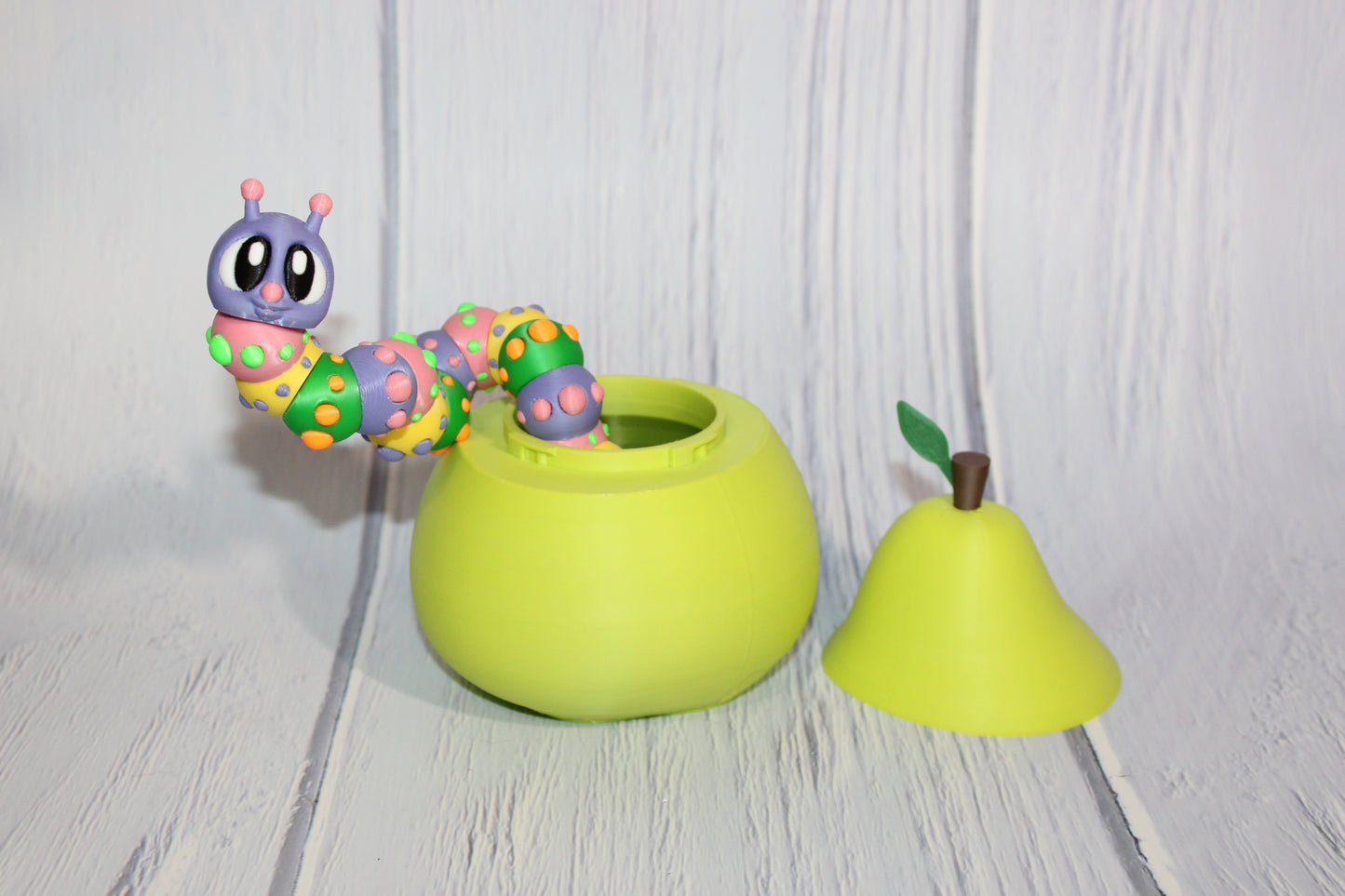 9" Flexi Caterpillar and Pear House-3D Printed Articulated