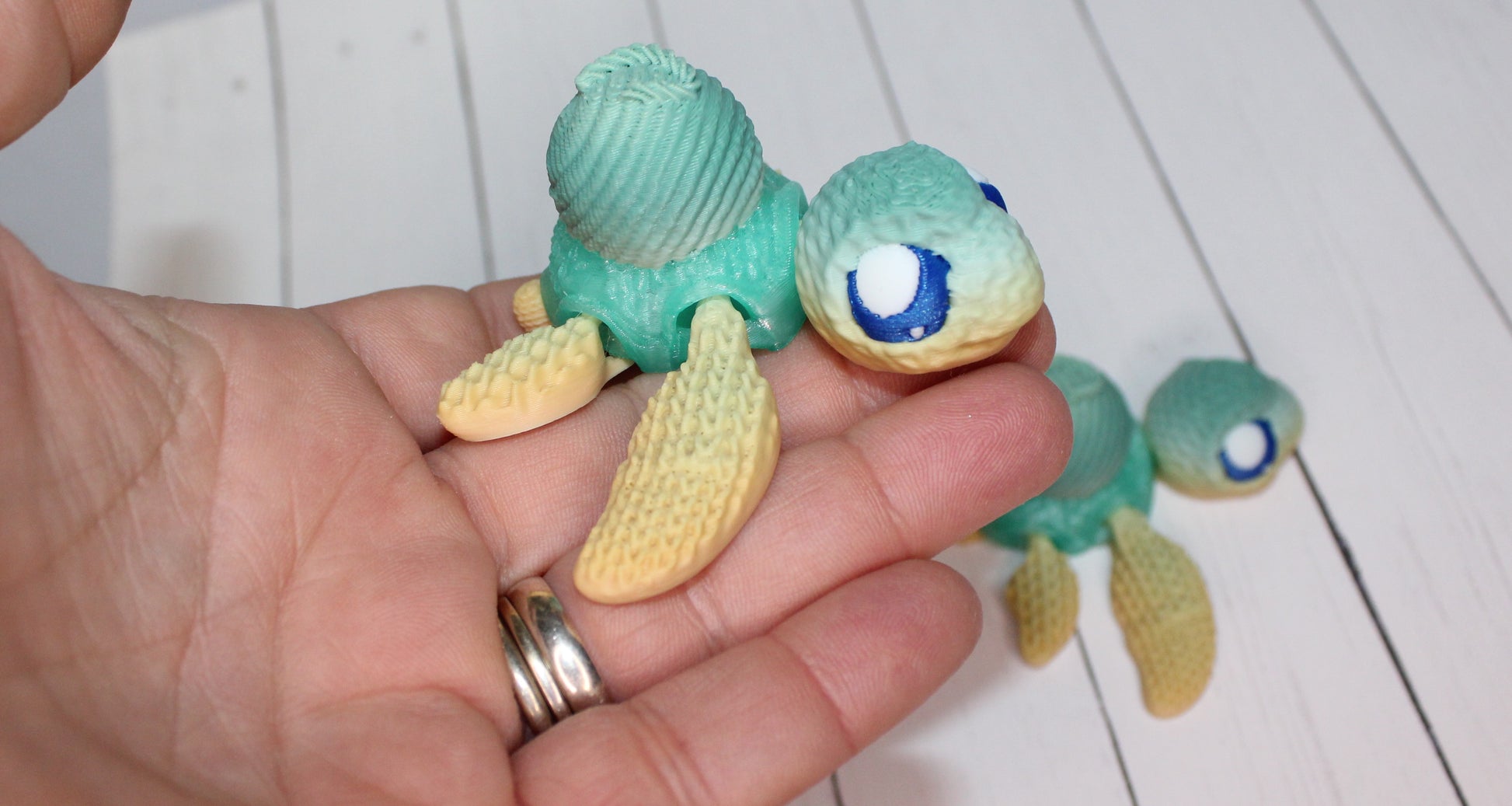 Turtles Variety to choose from 3D Printed Articulated Figurine - Wonderland 3D Printing 