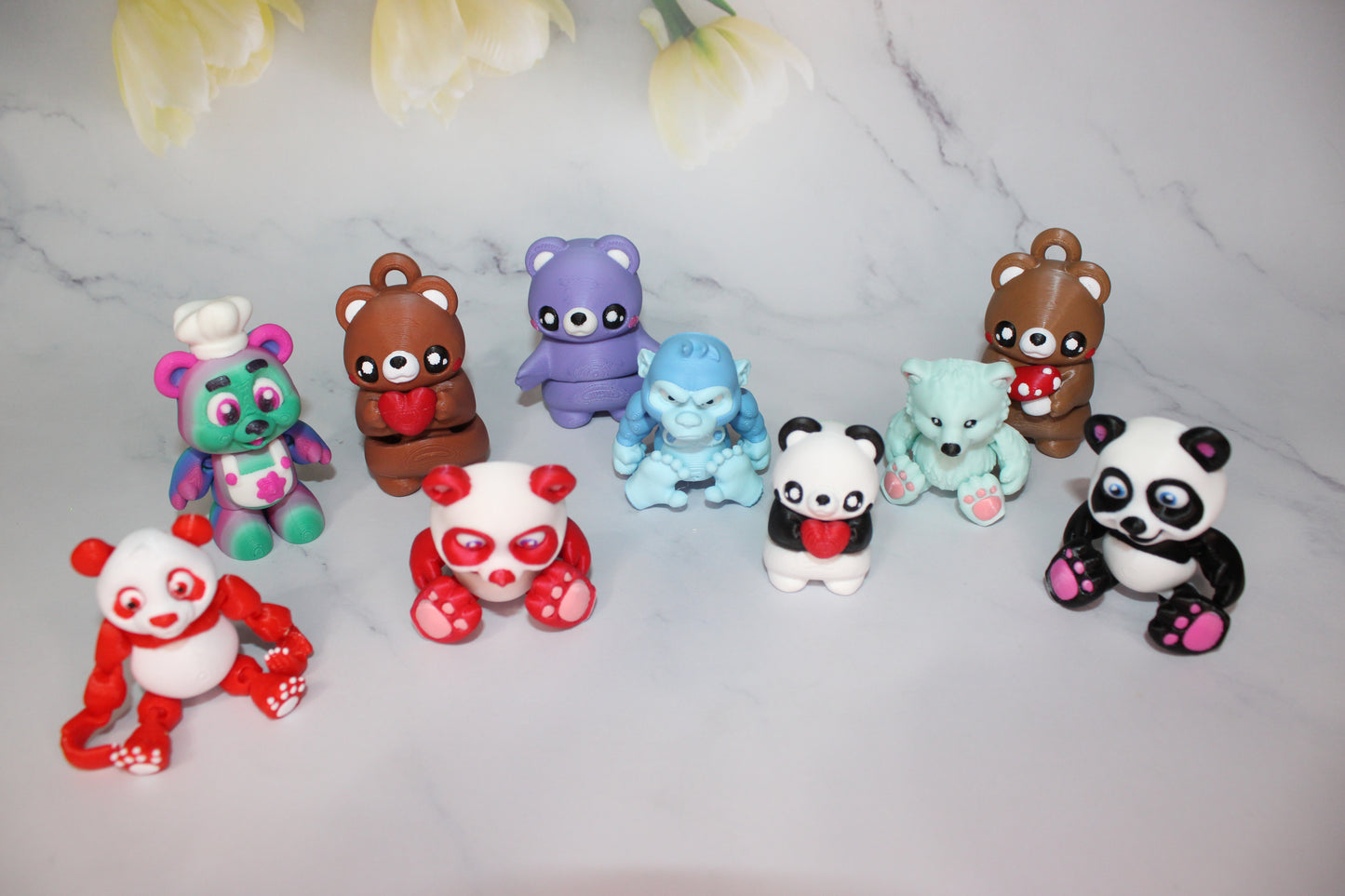 Party Favor Grab Bags: 10 minis-Limited Quantities- Full Color 3D Printed items - Wonderland 3D Printing 