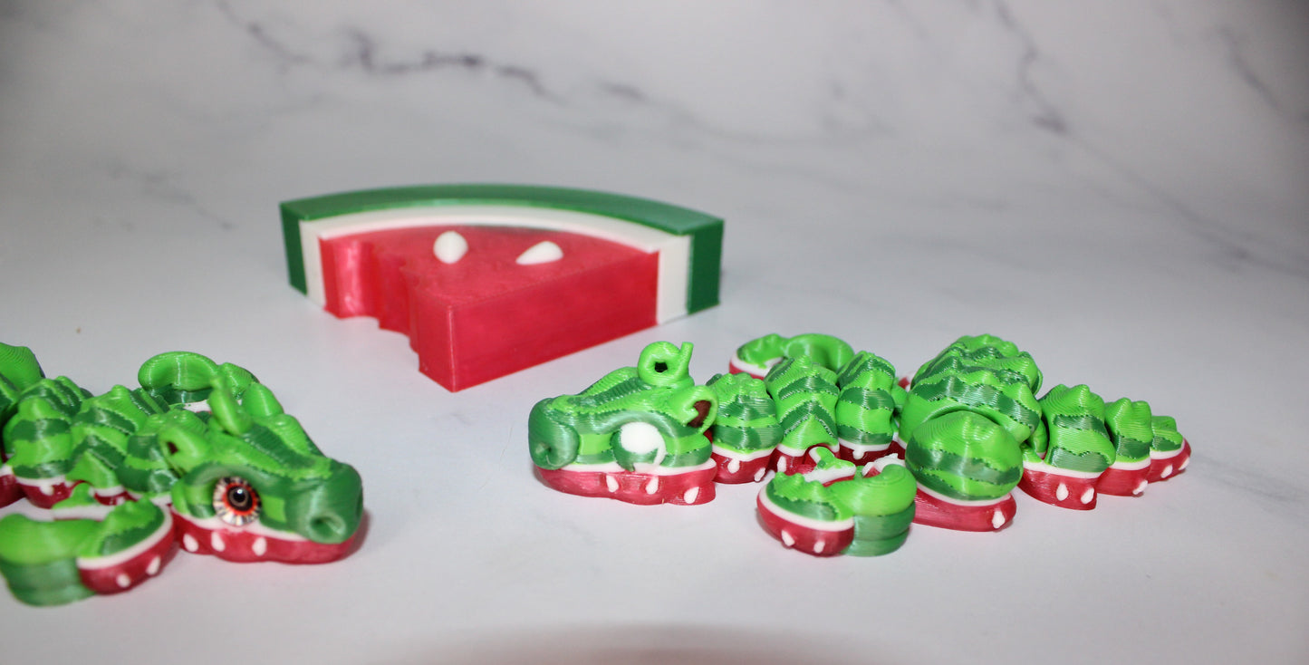 Watermelon Ground Sloth or Ground Sloth 3d Printed Articulated Figurine - Wonderland 3D Printing 