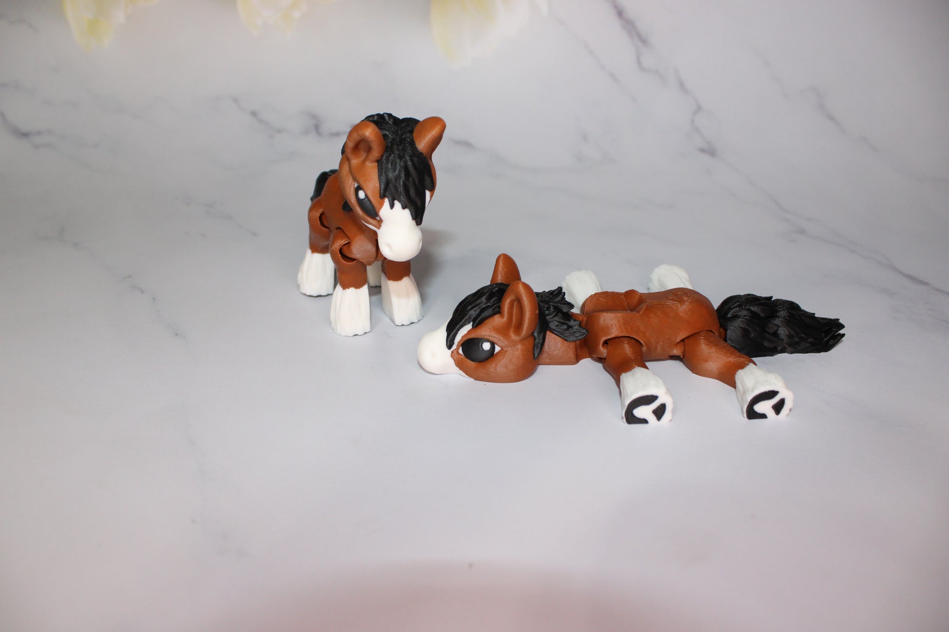 Horse 3 inches Tall 3D Printed Articulated Figurine - Wonderland 3D Printing 