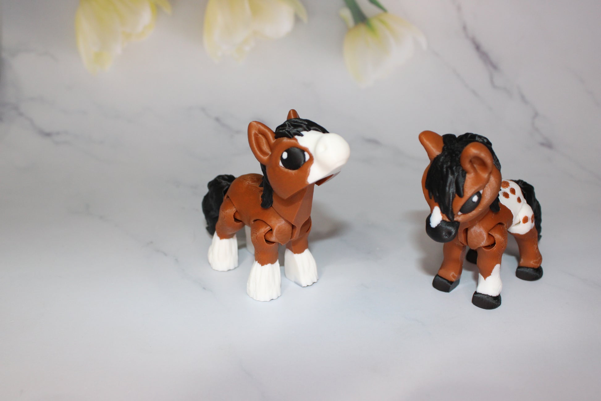 Horse 3 inches Tall 3D Printed Articulated Figurine - Wonderland 3D Printing 