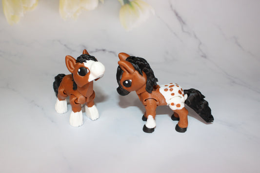 Horse 3 inches Tall 3D Printed Articulated Figurine - Wonderland 3D Printing 