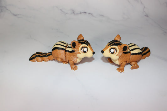 Chipmunk 3D Printed Articulated Figurine Fidget Toy - Wonderland 3D Printing 