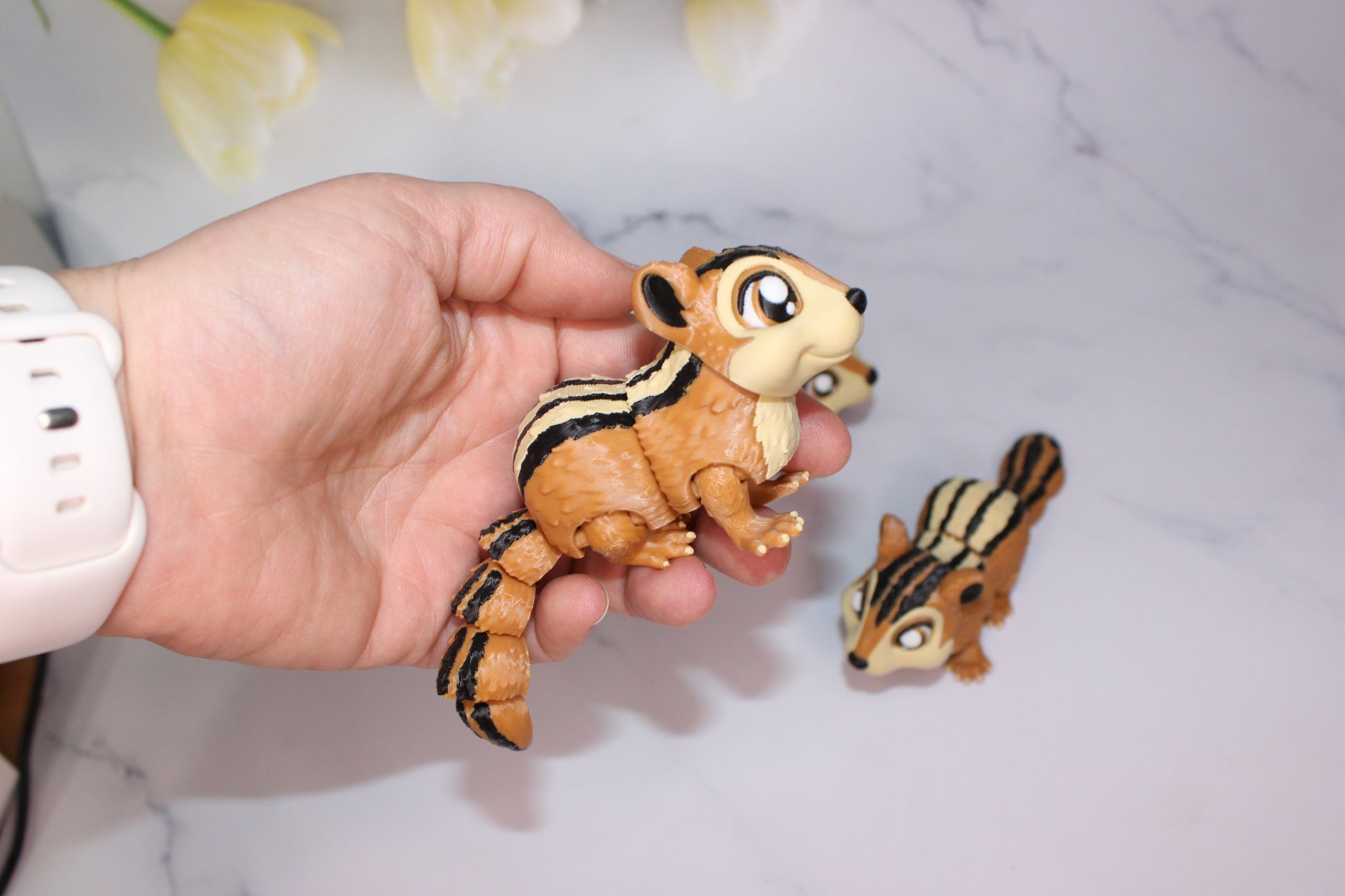 Chipmunk 3D Printed Articulated Figurine Fidget Toy - Wonderland 3D Printing 