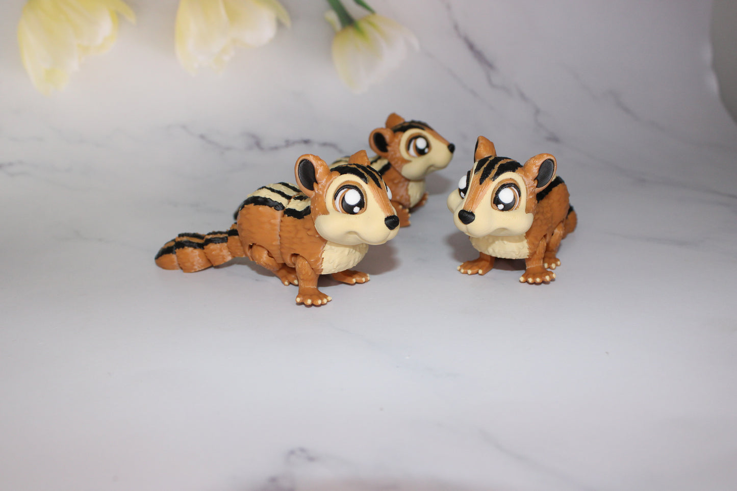 Chipmunk 3D Printed Articulated Figurine Fidget Toy - Wonderland 3D Printing 