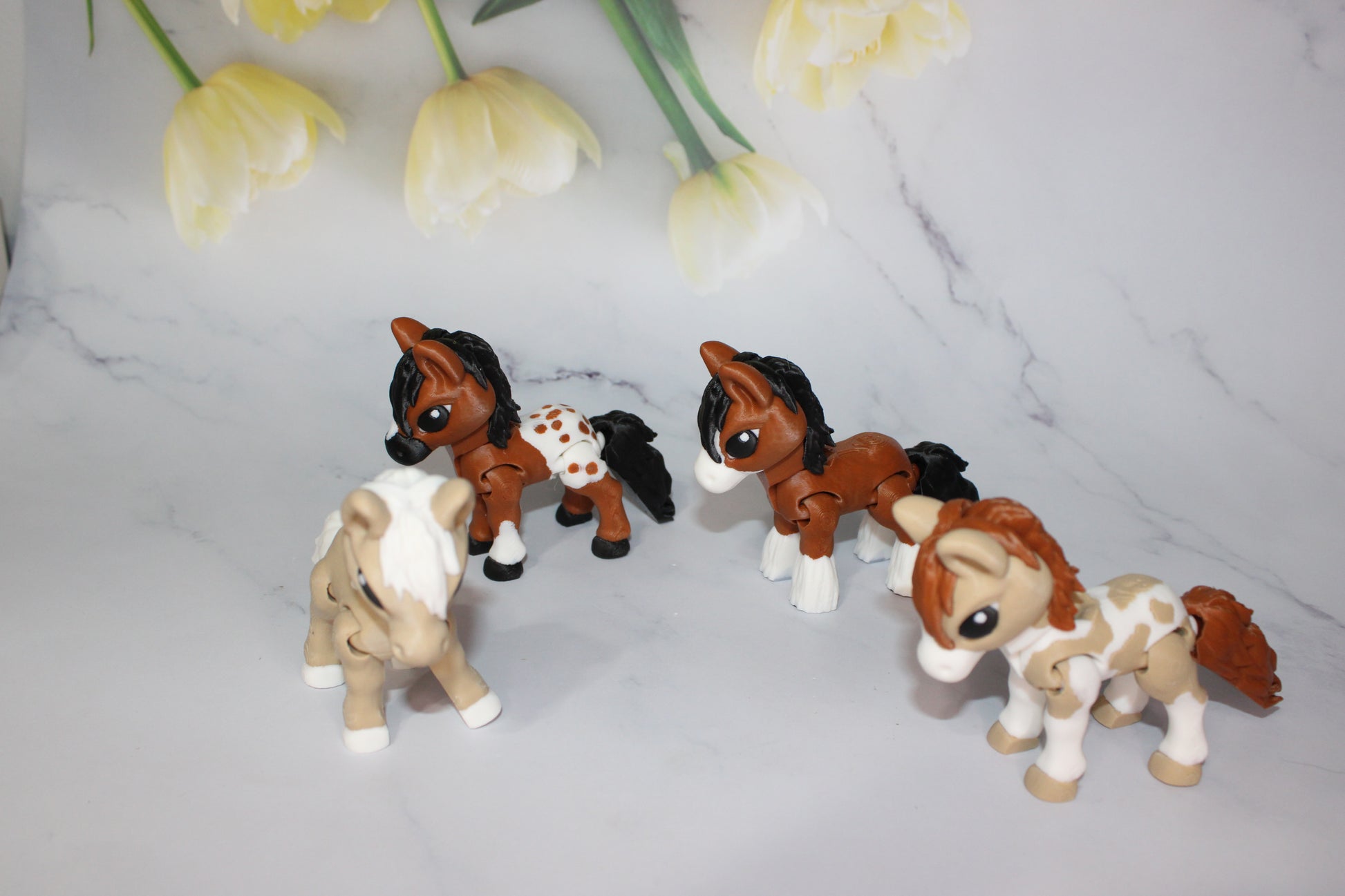 Horse 3 inches Tall 3D Printed Articulated Figurine - Wonderland 3D Printing 