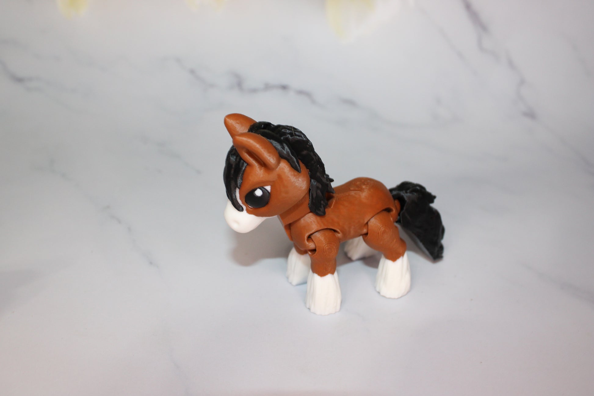 Horse 3 inches Tall 3D Printed Articulated Figurine - Wonderland 3D Printing 