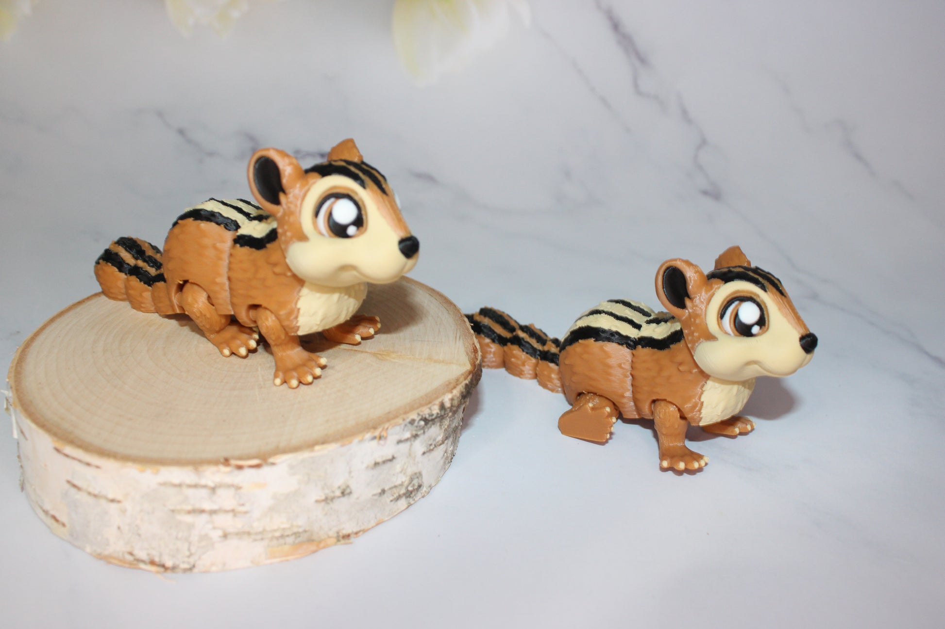 Chipmunk 3D Printed Articulated Figurine Fidget Toy - Wonderland 3D Printing 