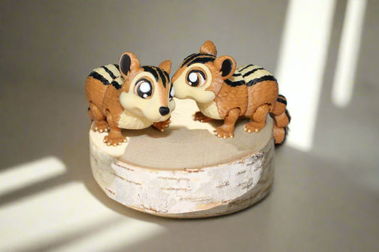 Chipmunk 3D Printed Articulated Figurine Fidget Toy - Wonderland 3D Printing 