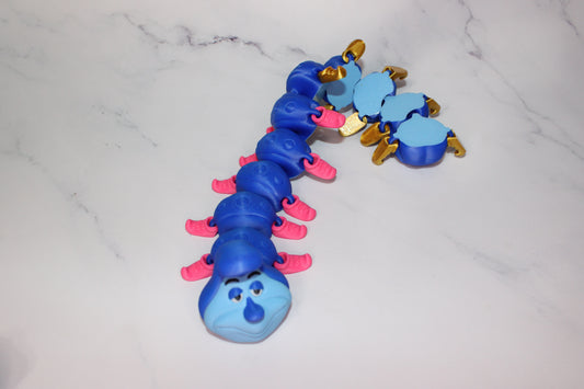 Caterpillar: 3D Printed Articulated Figurine - Wonderland 3D Printing 