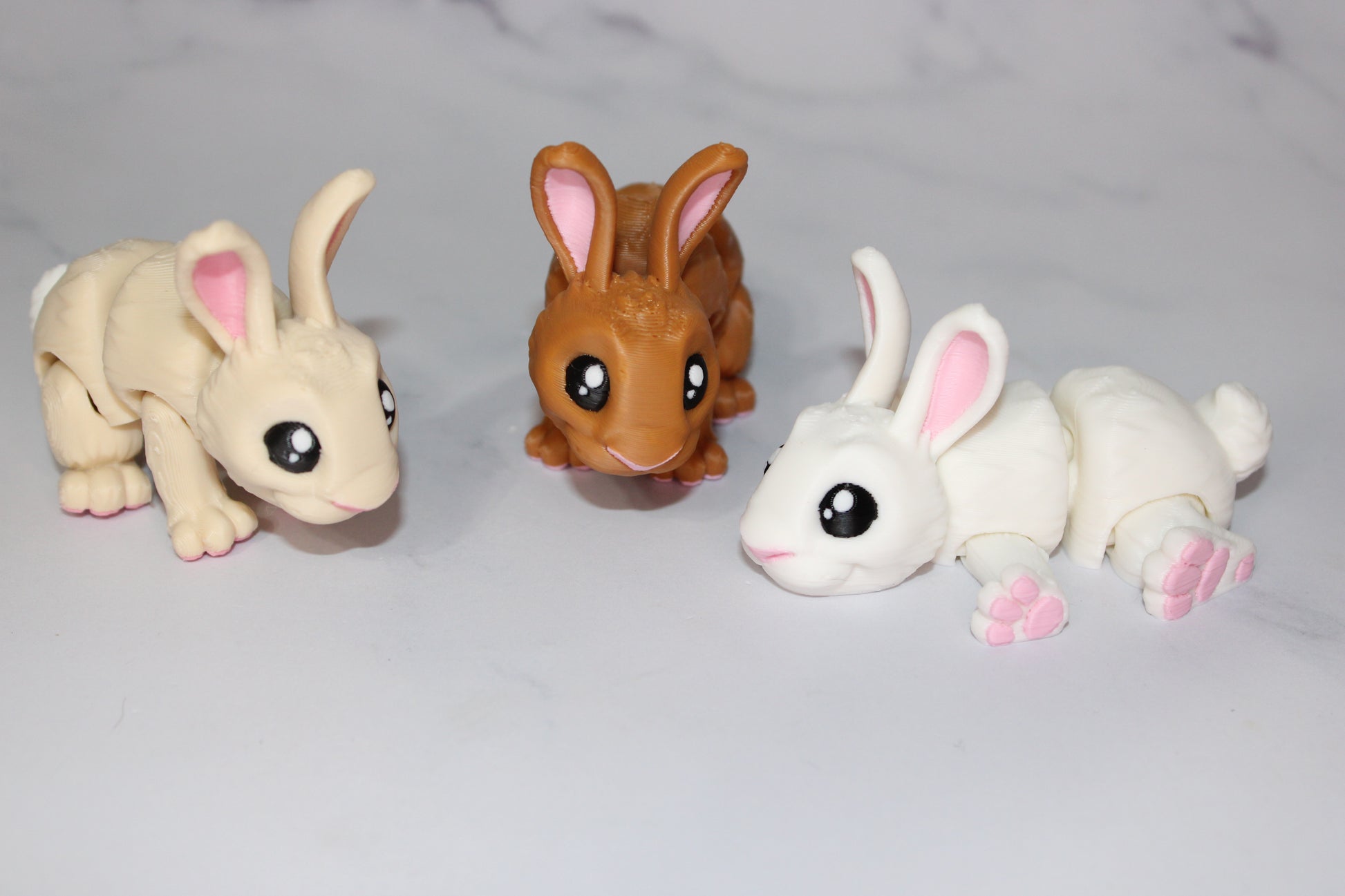 Bunny 3D Printed Articulated Figurine - Wonderland 3D Printing 