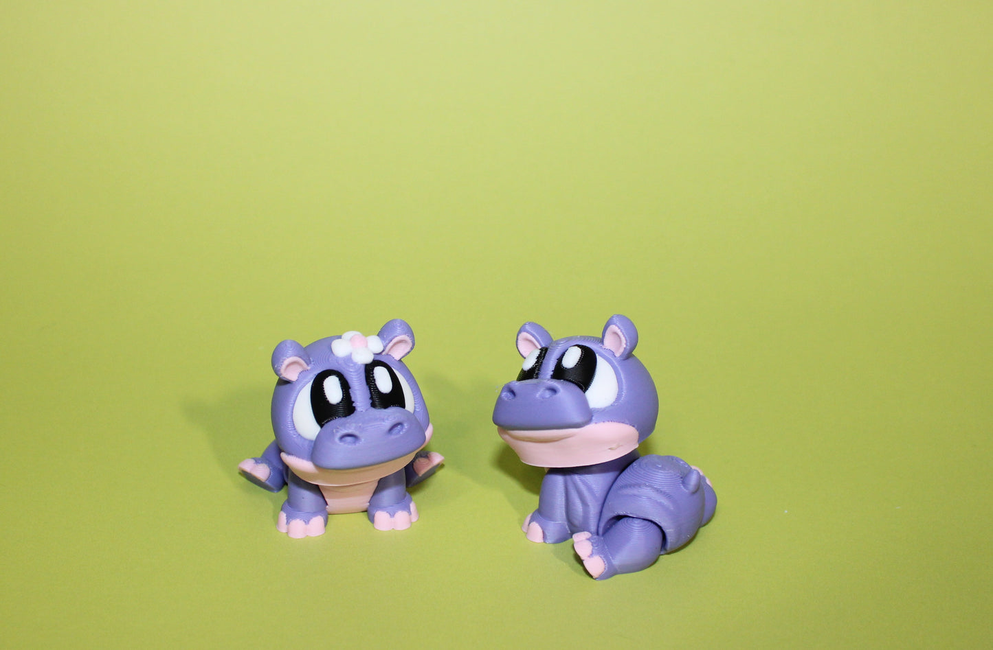 3d printed Flexi Hippos both included-1.75" tall - Wonderland 3D Printing 