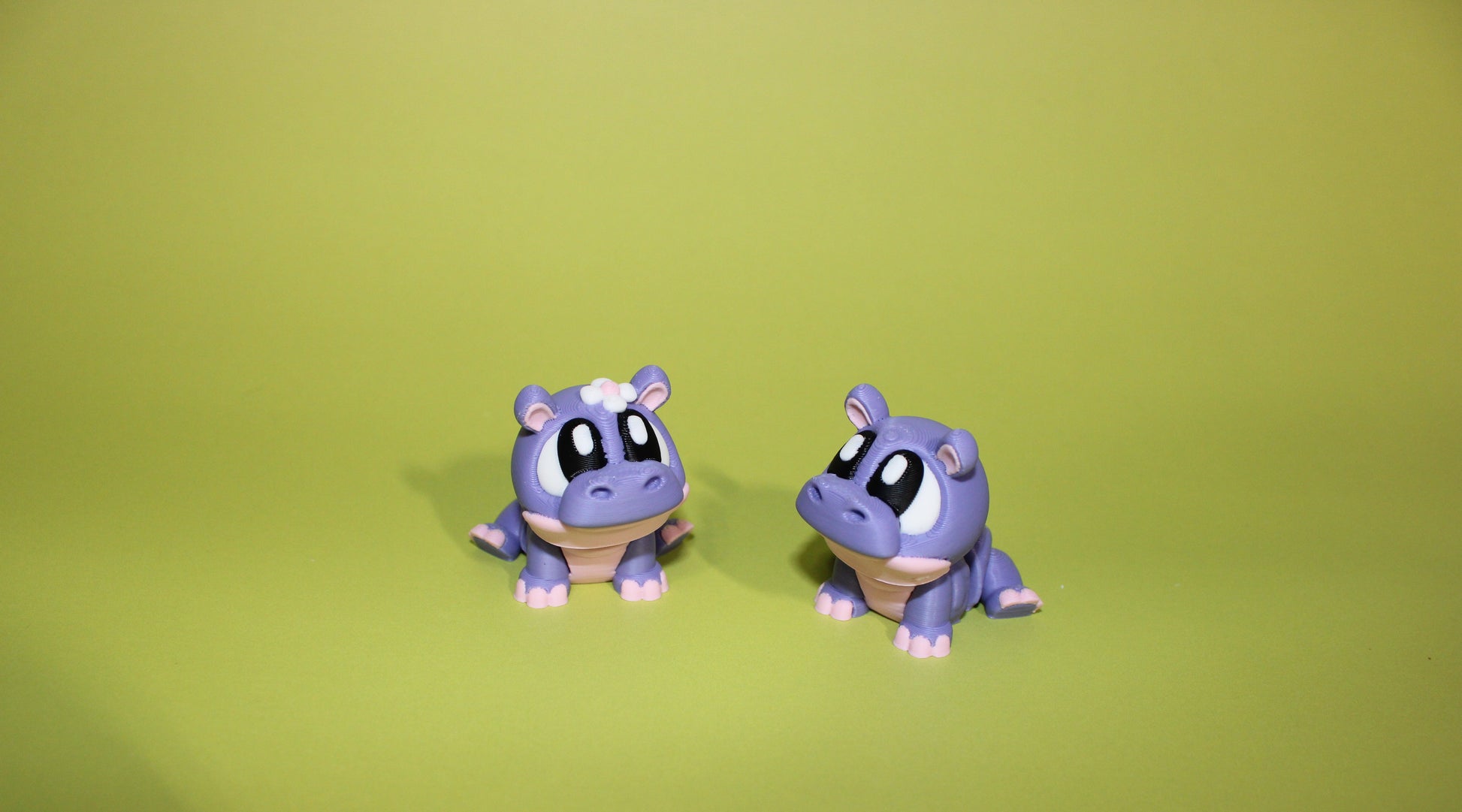 3d printed Flexi Hippos both included-1.75" tall - Wonderland 3D Printing 