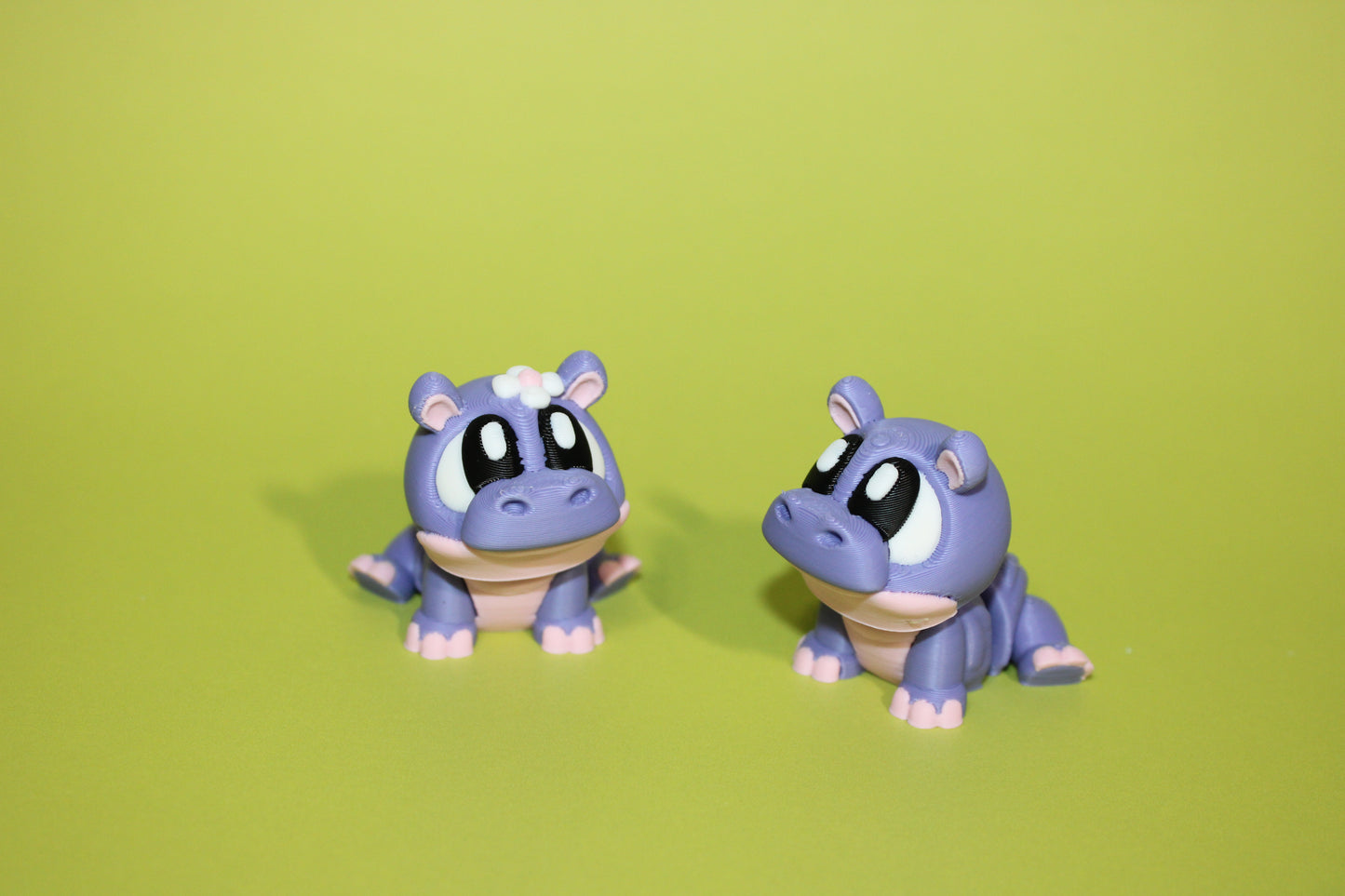 3d printed Flexi Hippos both included-1.75" tall - Wonderland 3D Printing 