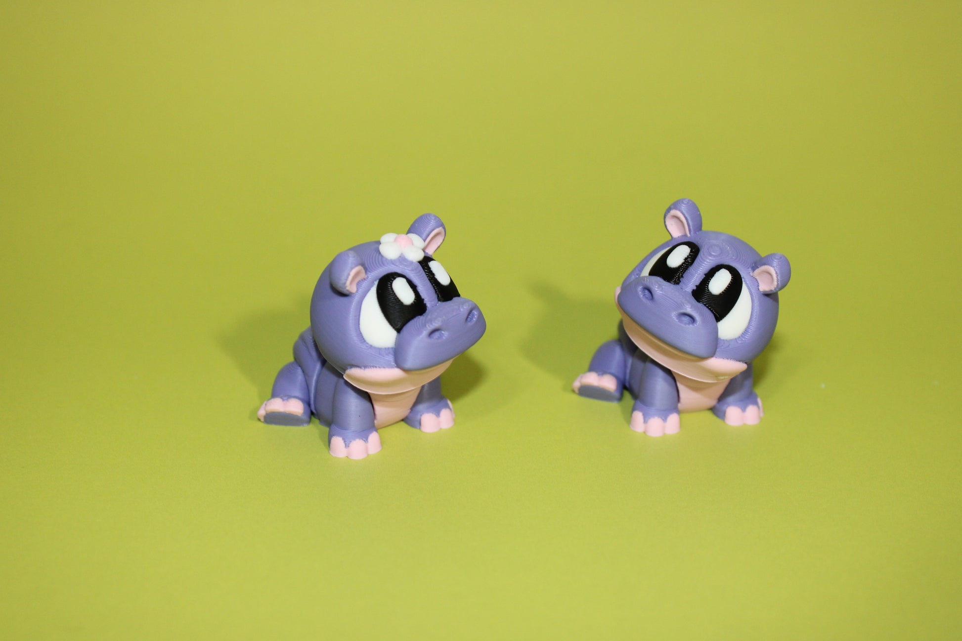 3d printed Flexi Hippos both included-1.75" tall - Wonderland 3D Printing 