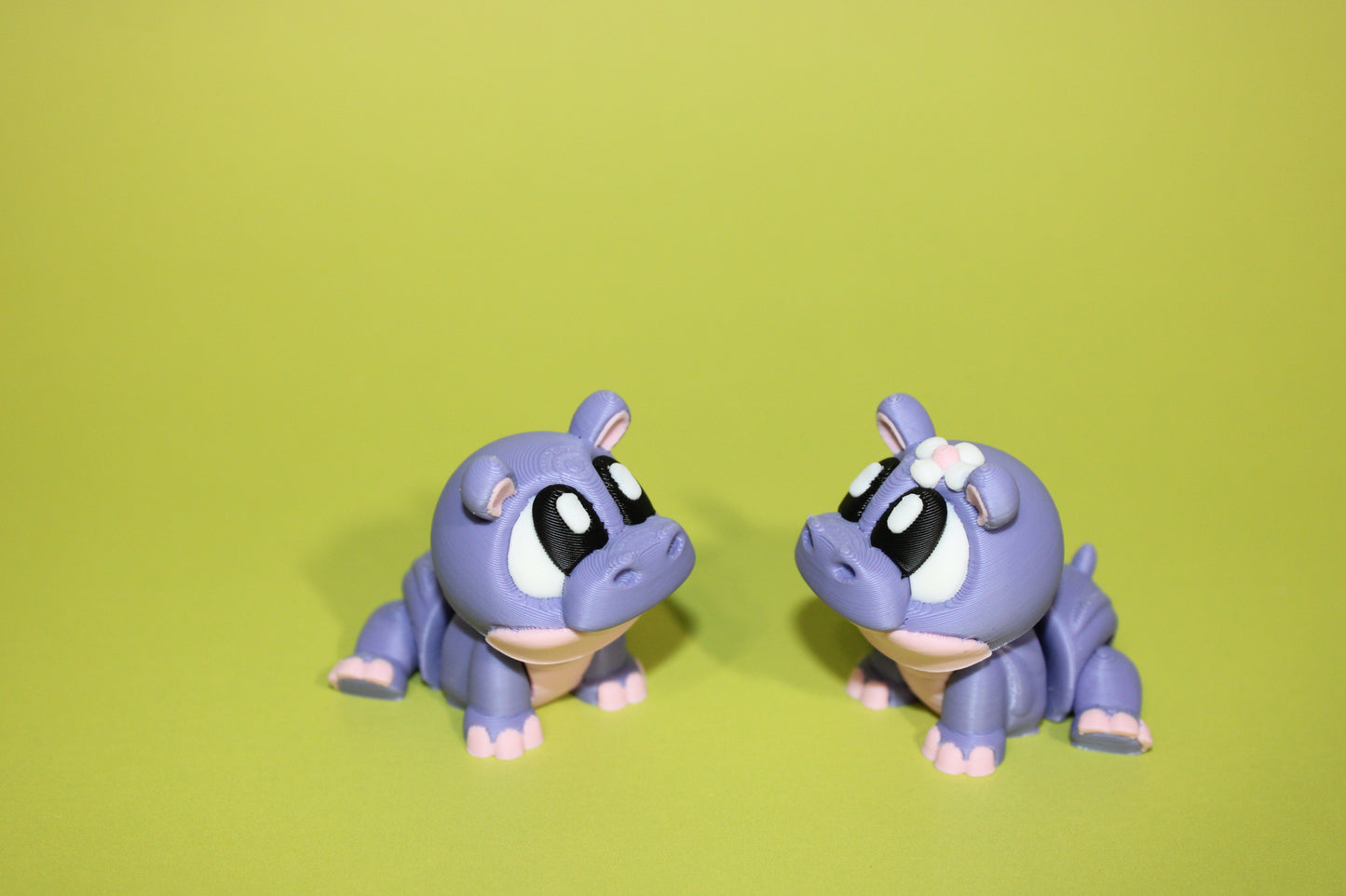3d printed Flexi Hippos both included-1.75" tall - Wonderland 3D Printing 