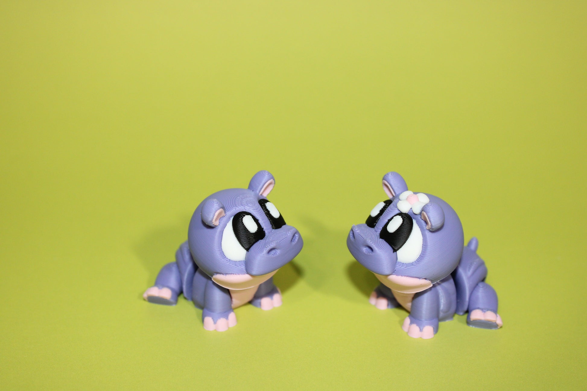 3d printed Flexi Hippos both included-1.75" tall - Wonderland 3D Printing 
