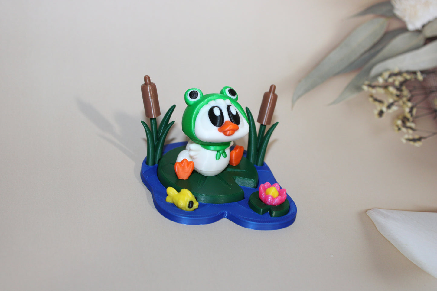 3d printed Duck with Pond Diorama - Wonderland 3D Printing 