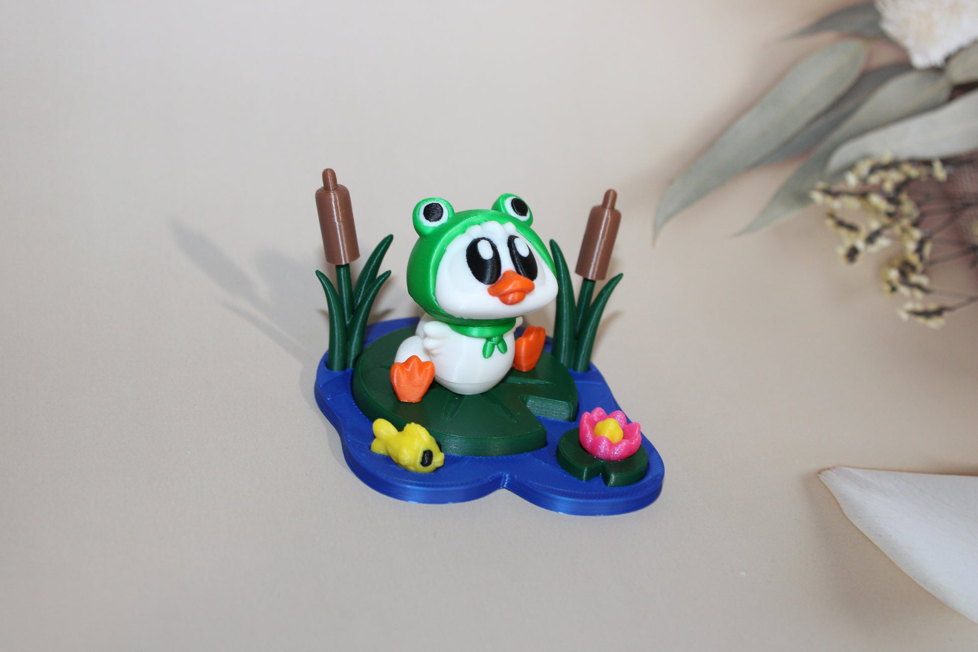 3d printed Duck with Pond Diorama - Wonderland 3D Printing 
