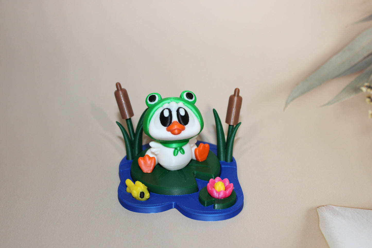 3d printed Duck with Pond Diorama - Wonderland 3D Printing 