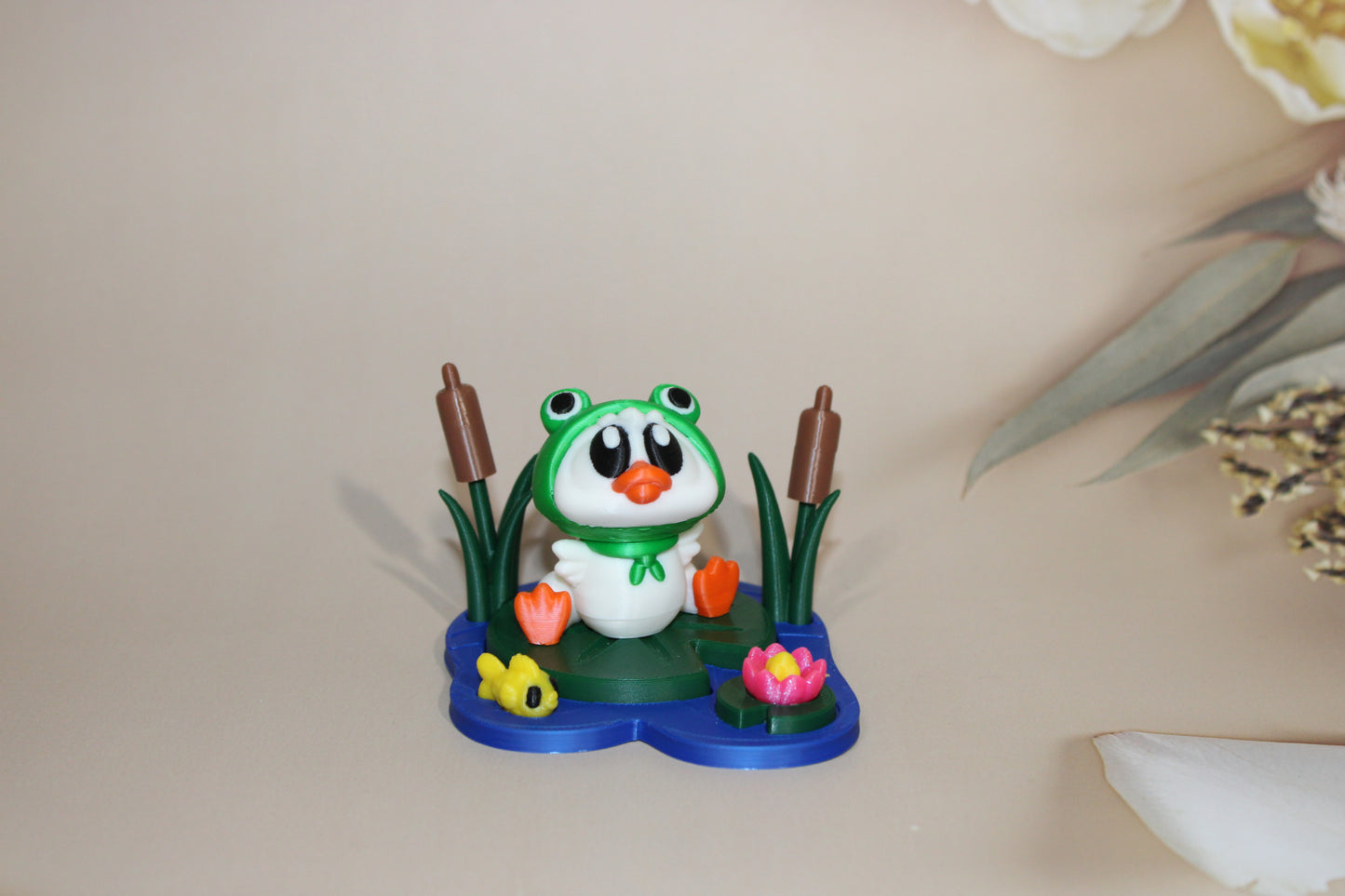 3d printed Duck with Pond Diorama - Wonderland 3D Printing 