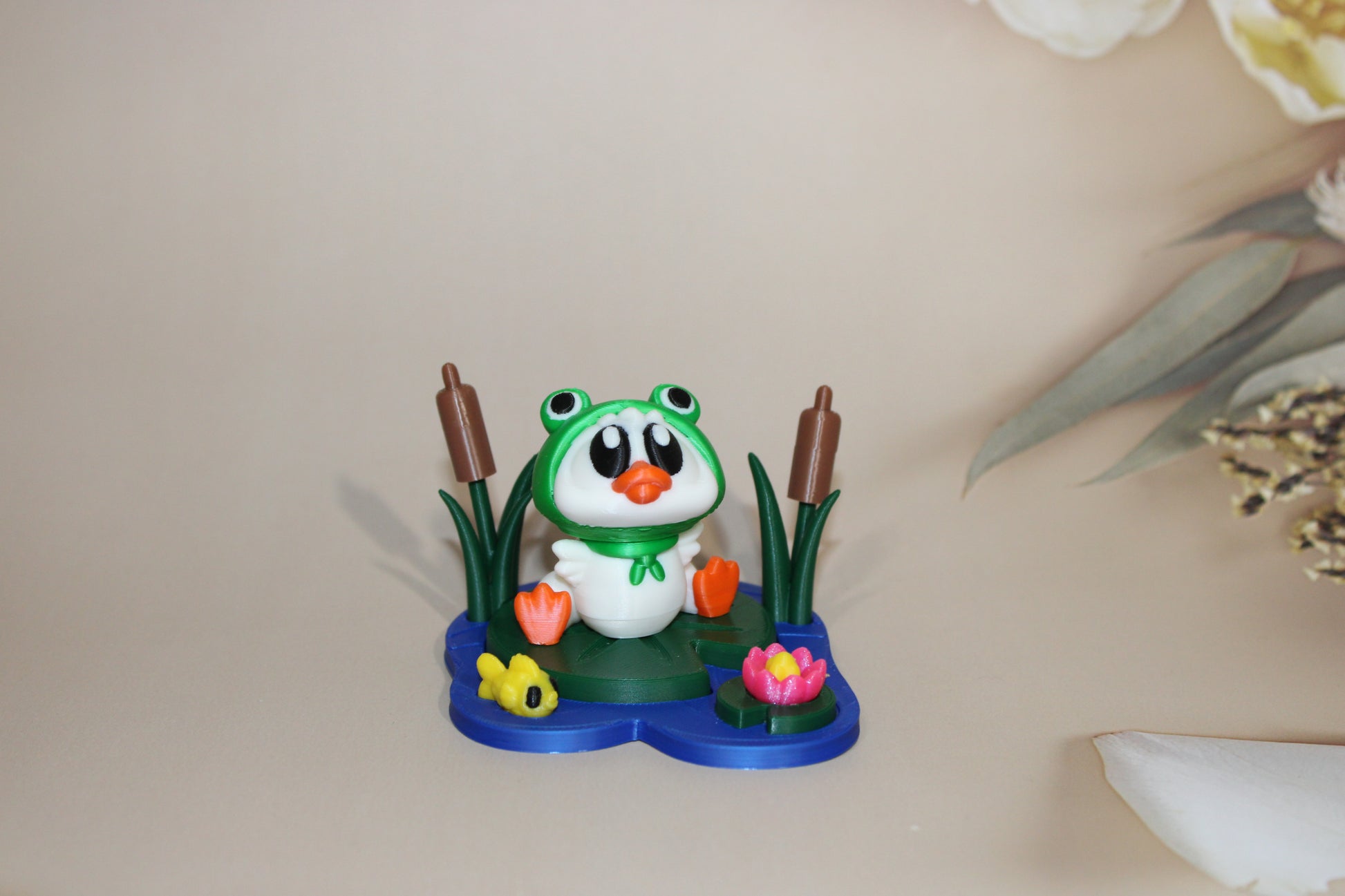 3d printed Duck with Pond Diorama - Wonderland 3D Printing 