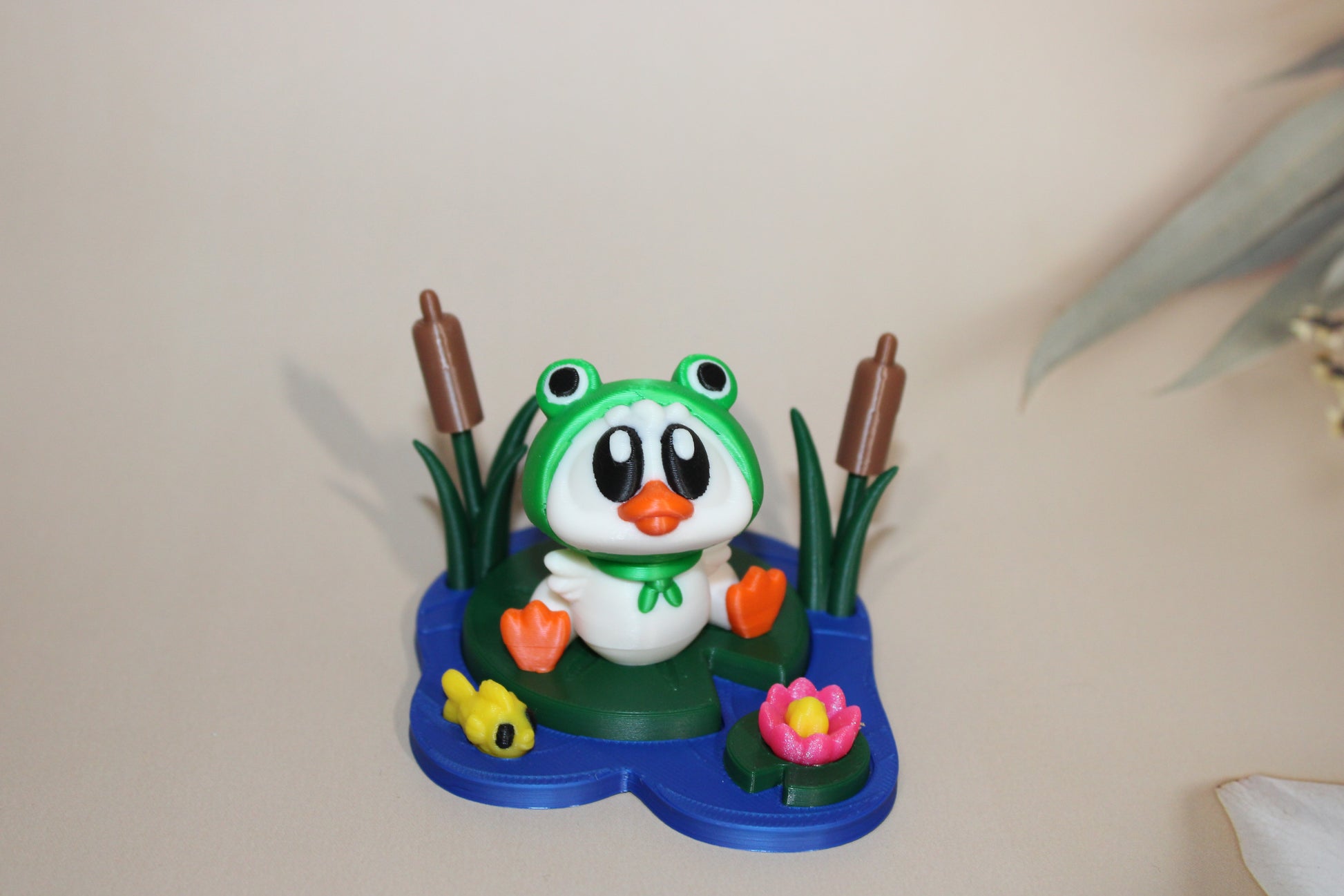 3d printed Duck with Pond Diorama - Wonderland 3D Printing 