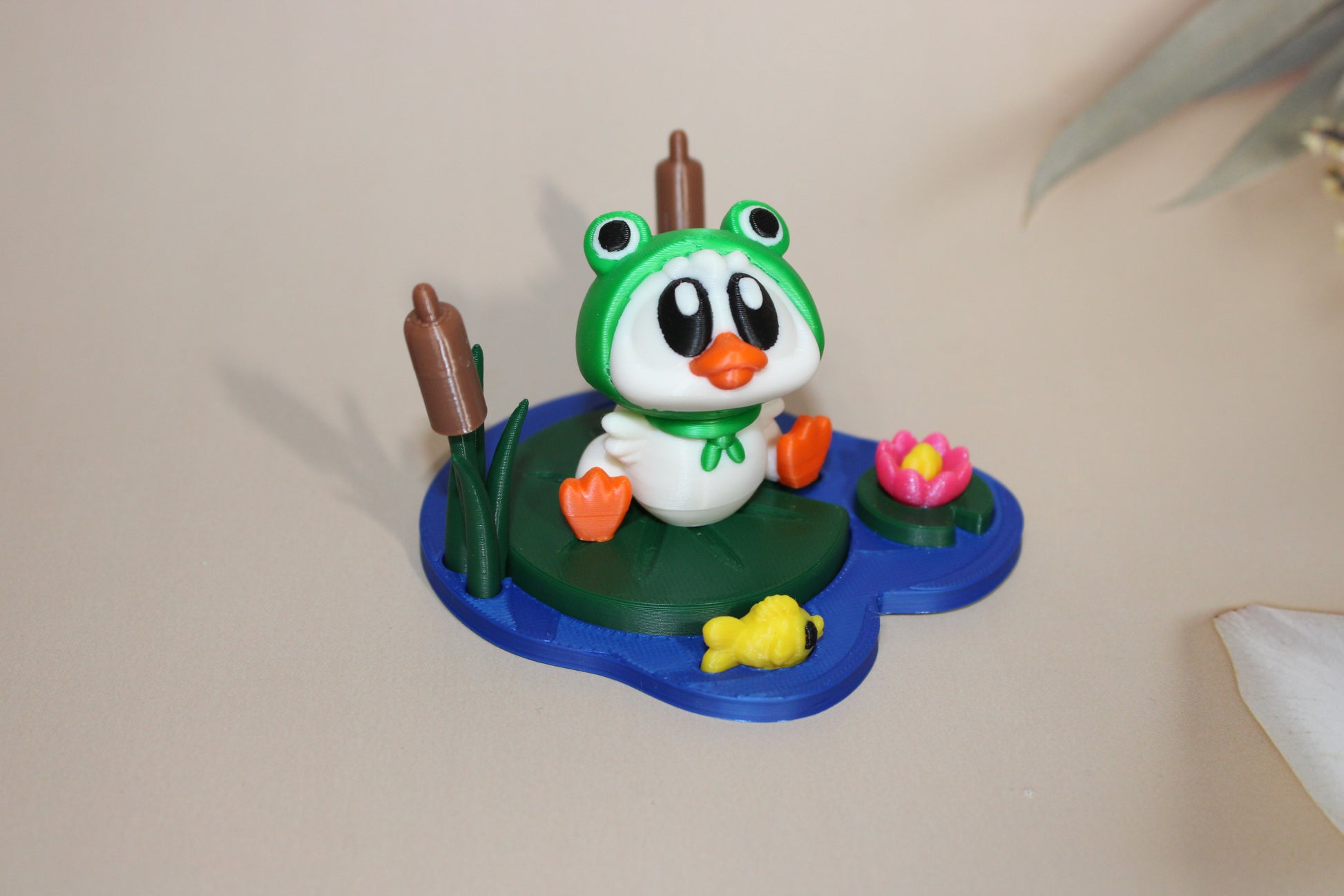3d printed Duck with Pond Diorama - Wonderland 3D Printing 