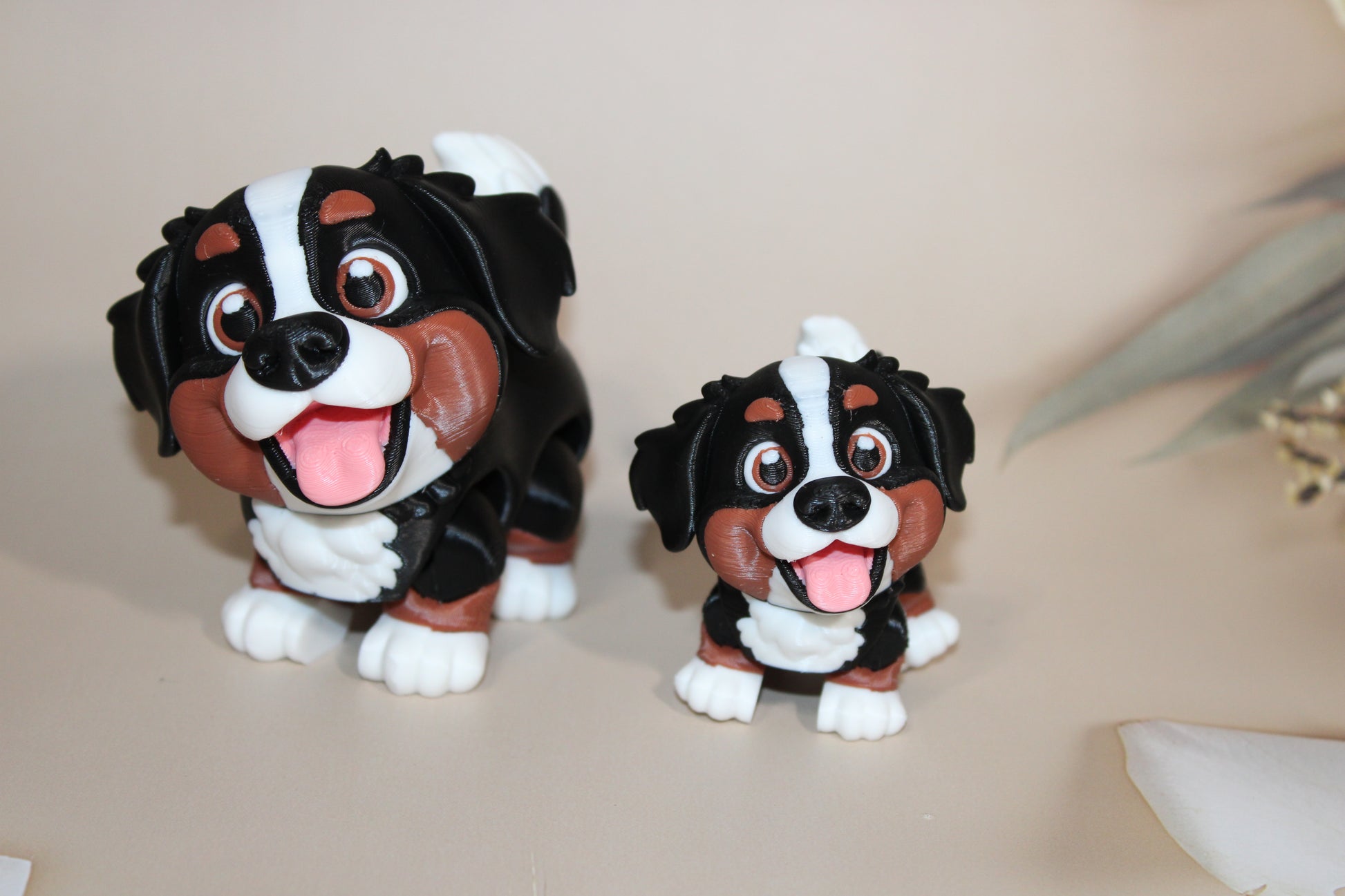 Bernese Mountain Dog 3D Printed Articulated Flexi Fidget Figurine - Wonderland 3D Printing 