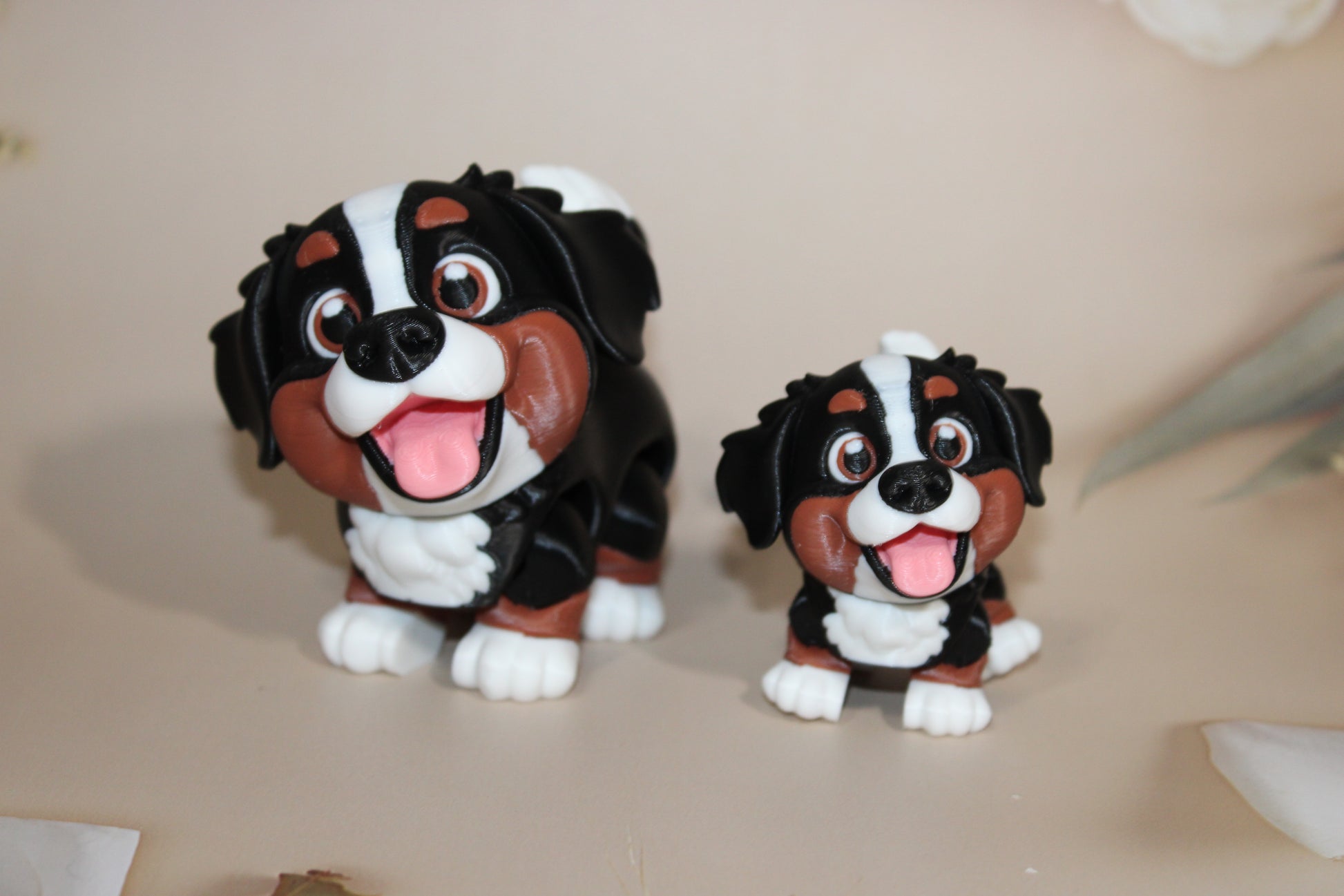 Bernese Mountain Dog 3D Printed Articulated Flexi Fidget Figurine - Wonderland 3D Printing 