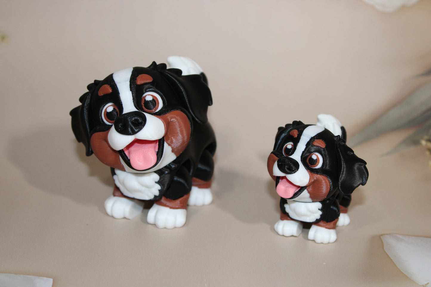 Bernese Mountain Dog 3D Printed Articulated Flexi Fidget Figurine - Wonderland 3D Printing 