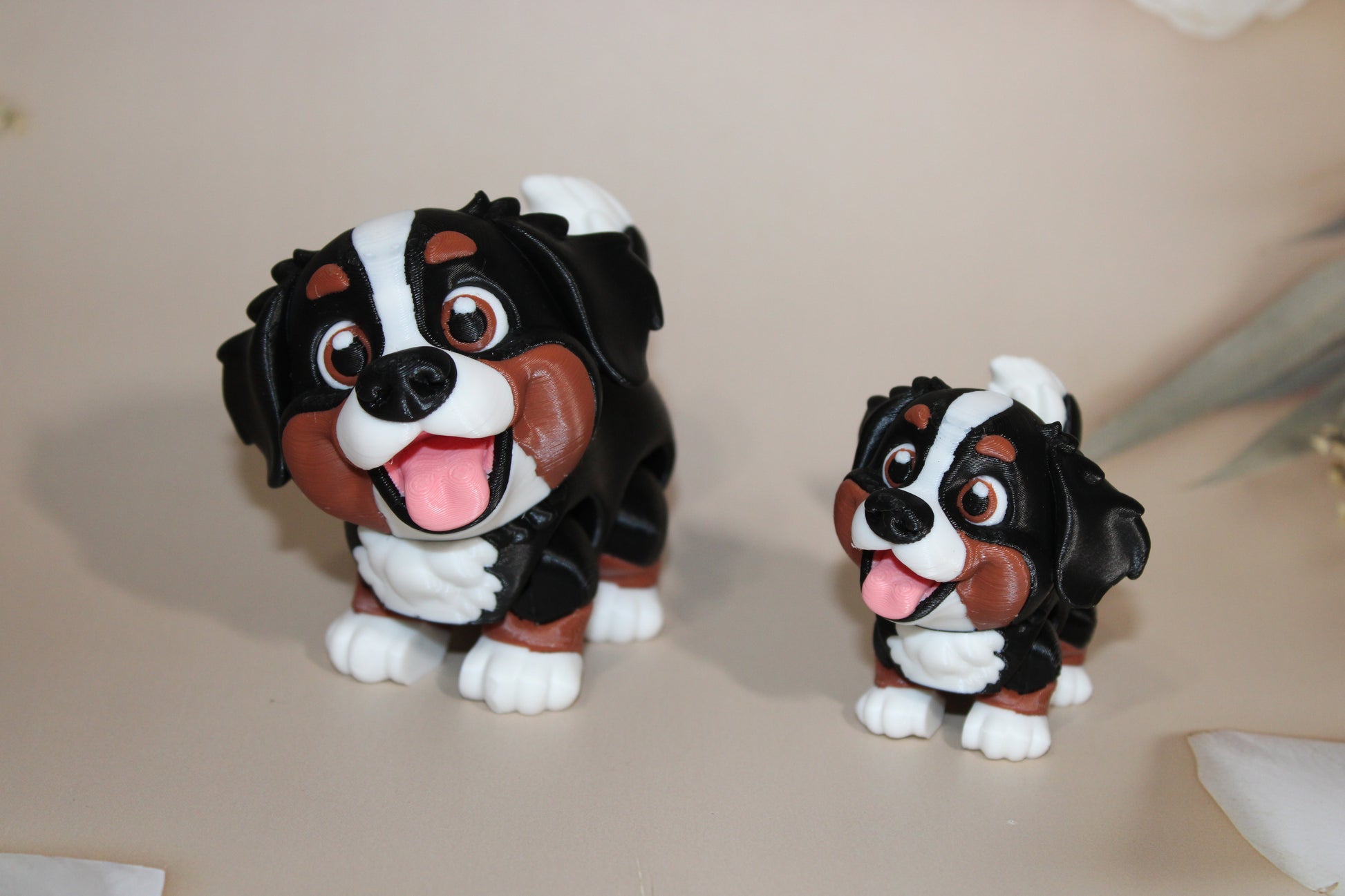 Bernese Mountain Dog 3D Printed Articulated Flexi Fidget Figurine - Wonderland 3D Printing 