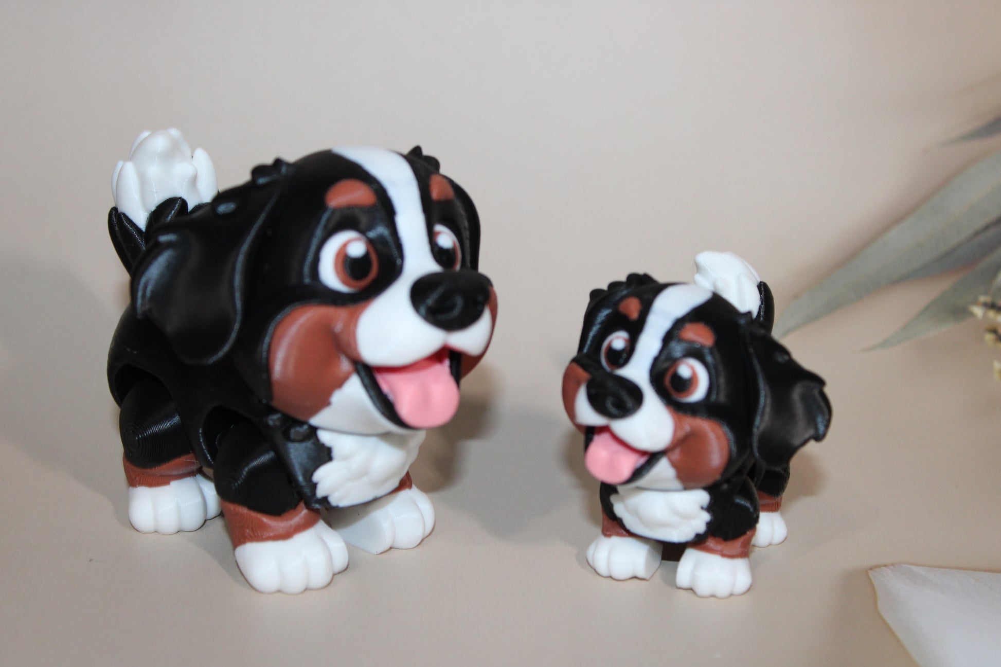 Bernese Mountain Dog 3D Printed Articulated Flexi Fidget Figurine - Wonderland 3D Printing 