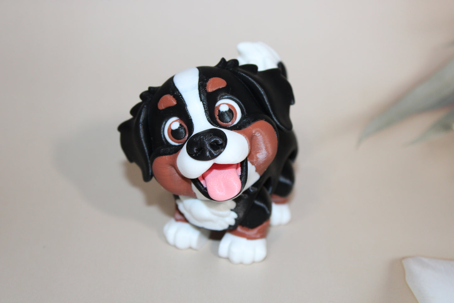 Bernese Mountain Dog 3D Printed Articulated Flexi Fidget Figurine - Wonderland 3D Printing 
