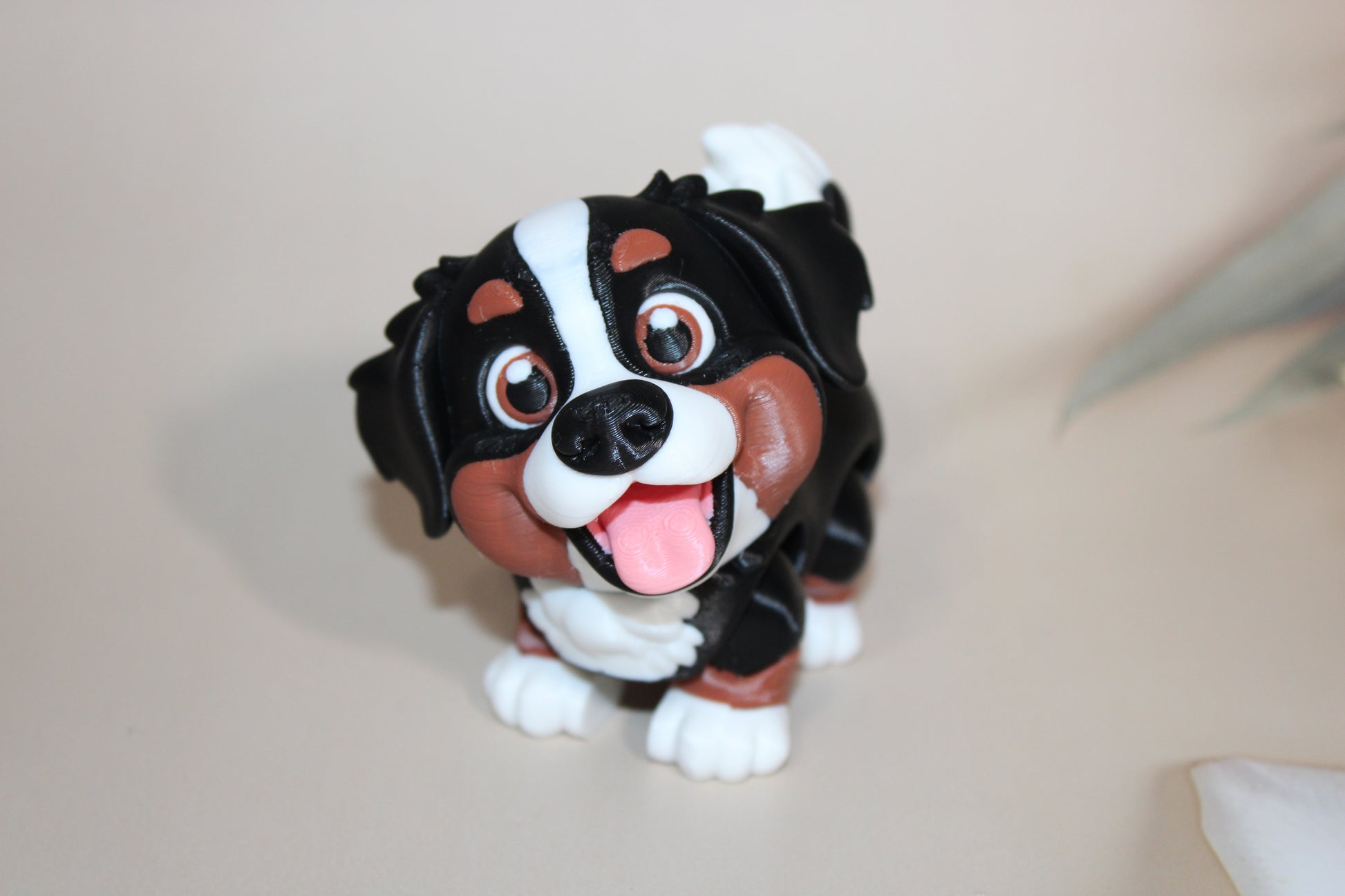 Bernese Mountain Dog 3D Printed Articulated Flexi Fidget Figurine - Wonderland 3D Printing 