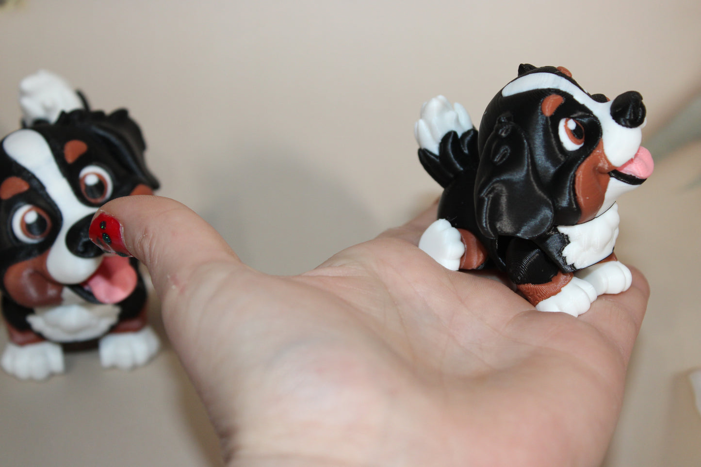 Bernese Mountain Dog 3D Printed Articulated Flexi Fidget Figurine - Wonderland 3D Printing 