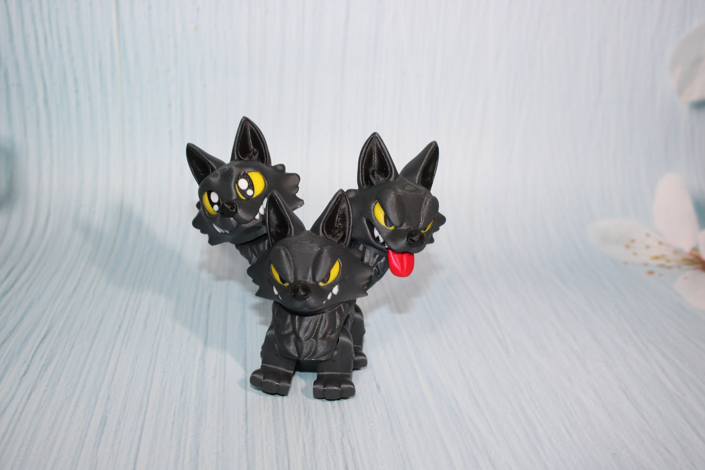 3D Printed Cerberus Dog-4" x 4" tall - Wonderland 3D Printing 