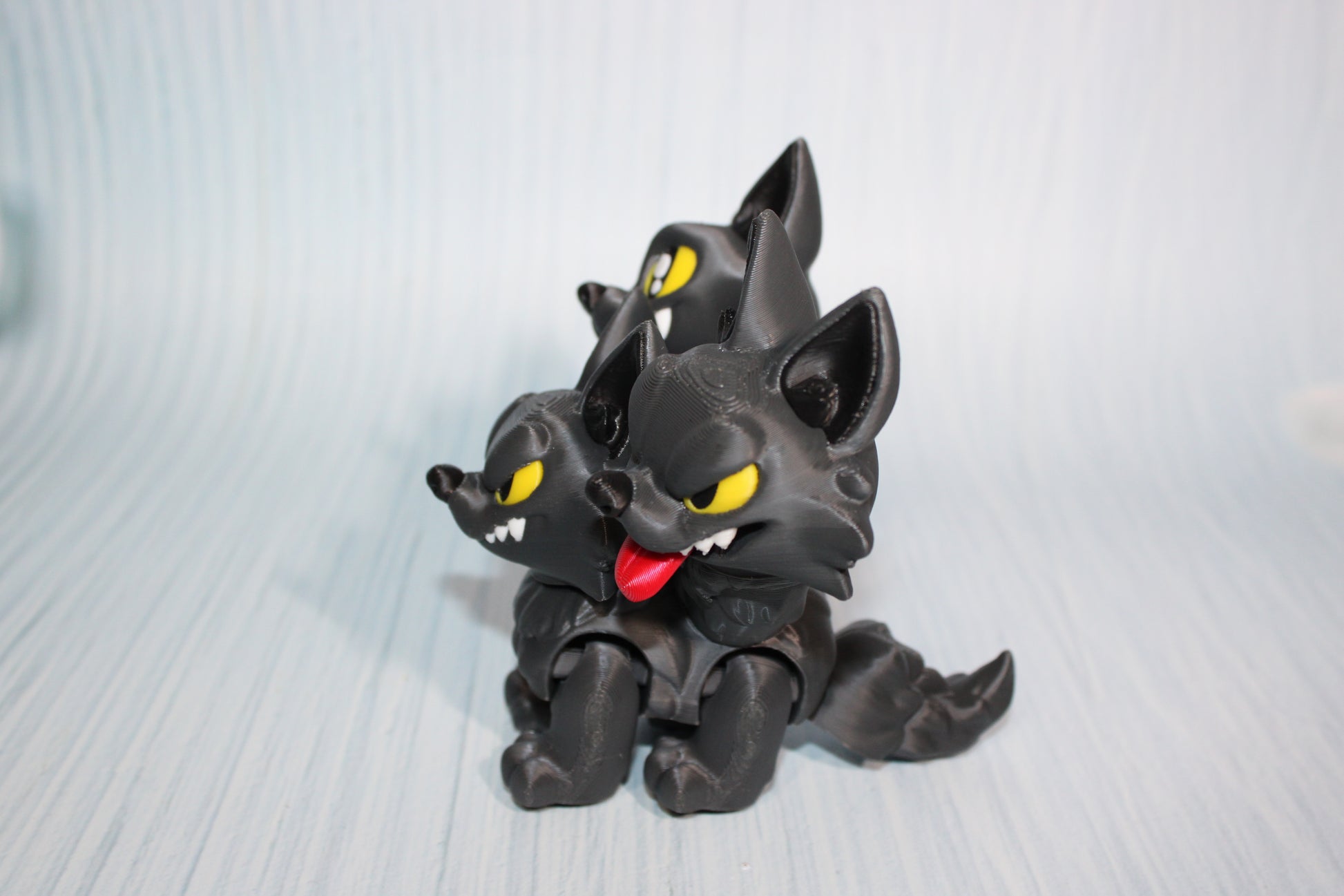 3D Printed Cerberus Dog-4" x 4" tall - Wonderland 3D Printing 