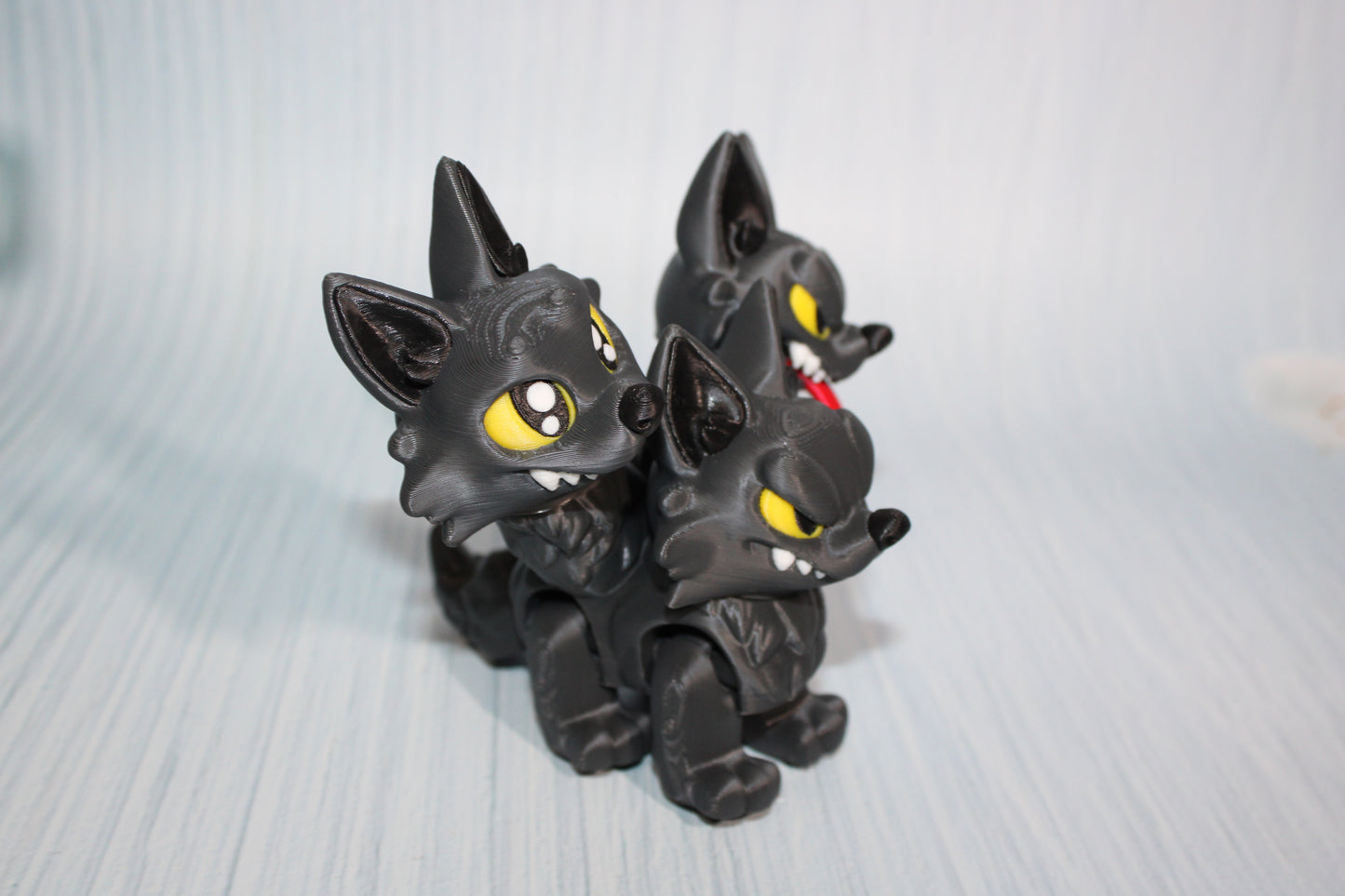 3D Printed Cerberus Dog-4" x 4" tall - Wonderland 3D Printing 