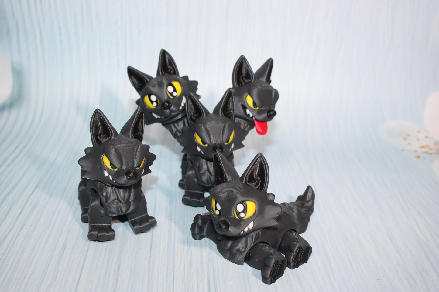 3D Printed Cerberus Dog-4" x 4" tall - Wonderland 3D Printing 