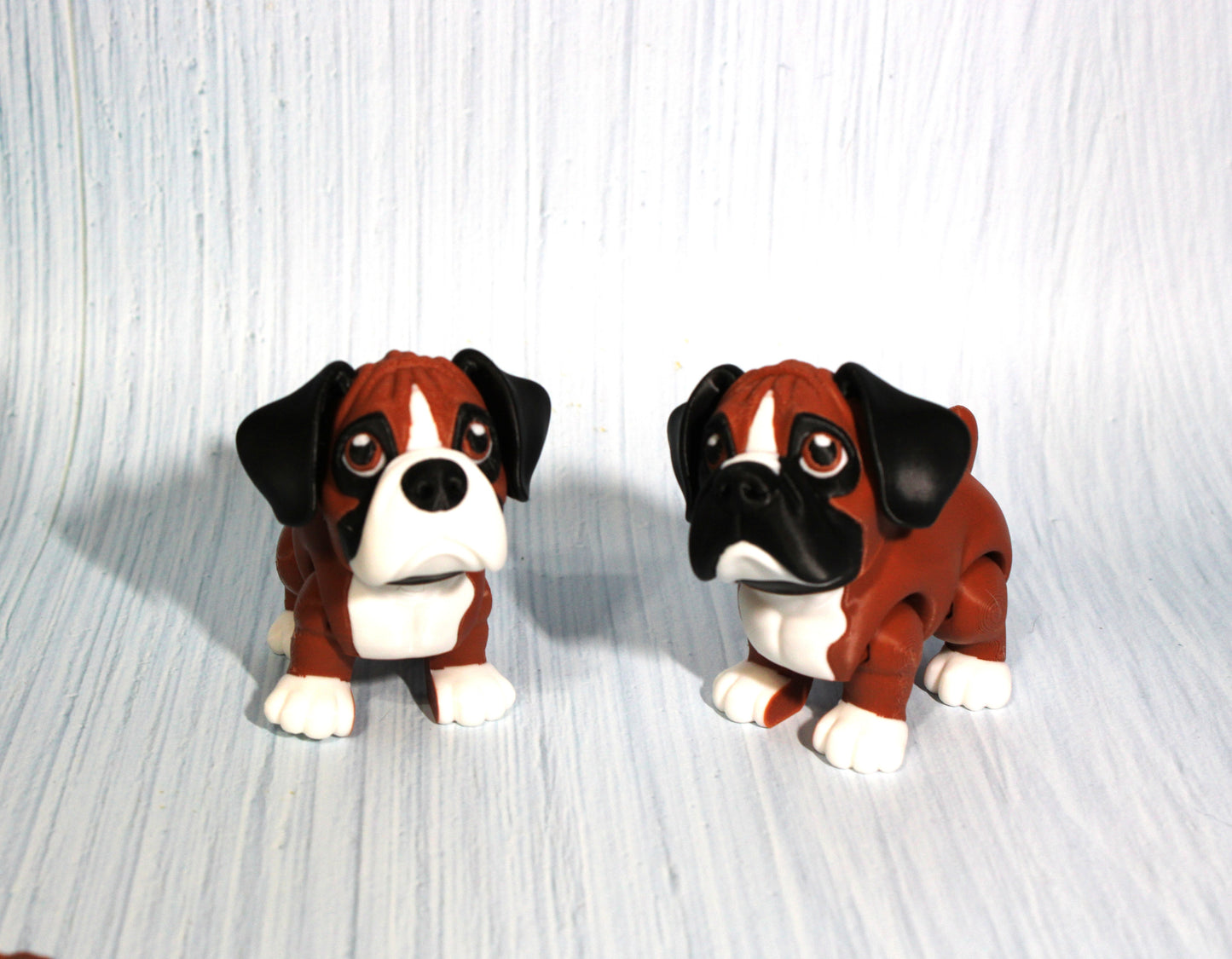 Boxer Dog 3 inches Tall -3D Printed Articulated Flexi Fidget Figurine - Wonderland 3D Printing 