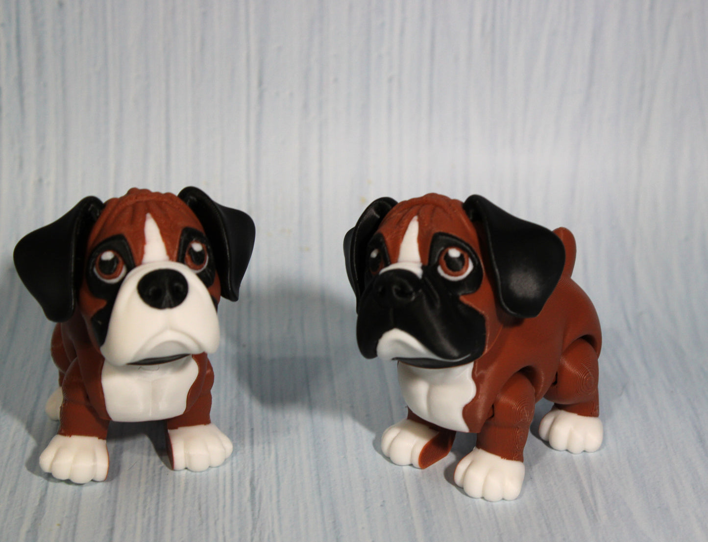 Boxer Dog 3 inches Tall -3D Printed Articulated Flexi Fidget Figurine - Wonderland 3D Printing 