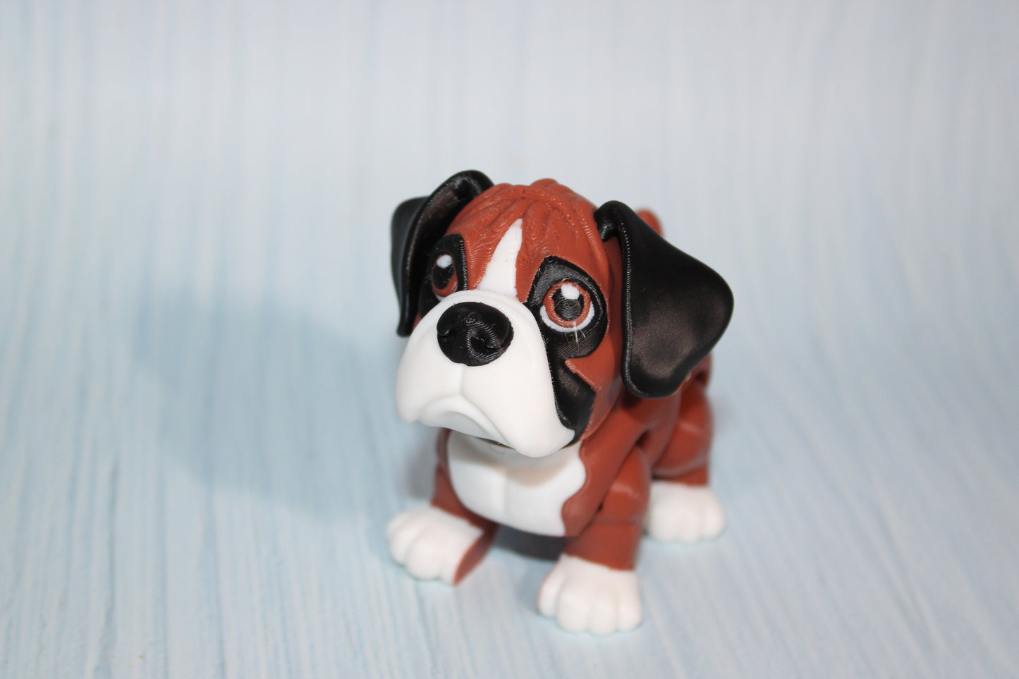 Boxer Dog 3 inches Tall -3D Printed Articulated Flexi Fidget Figurine - Wonderland 3D Printing 