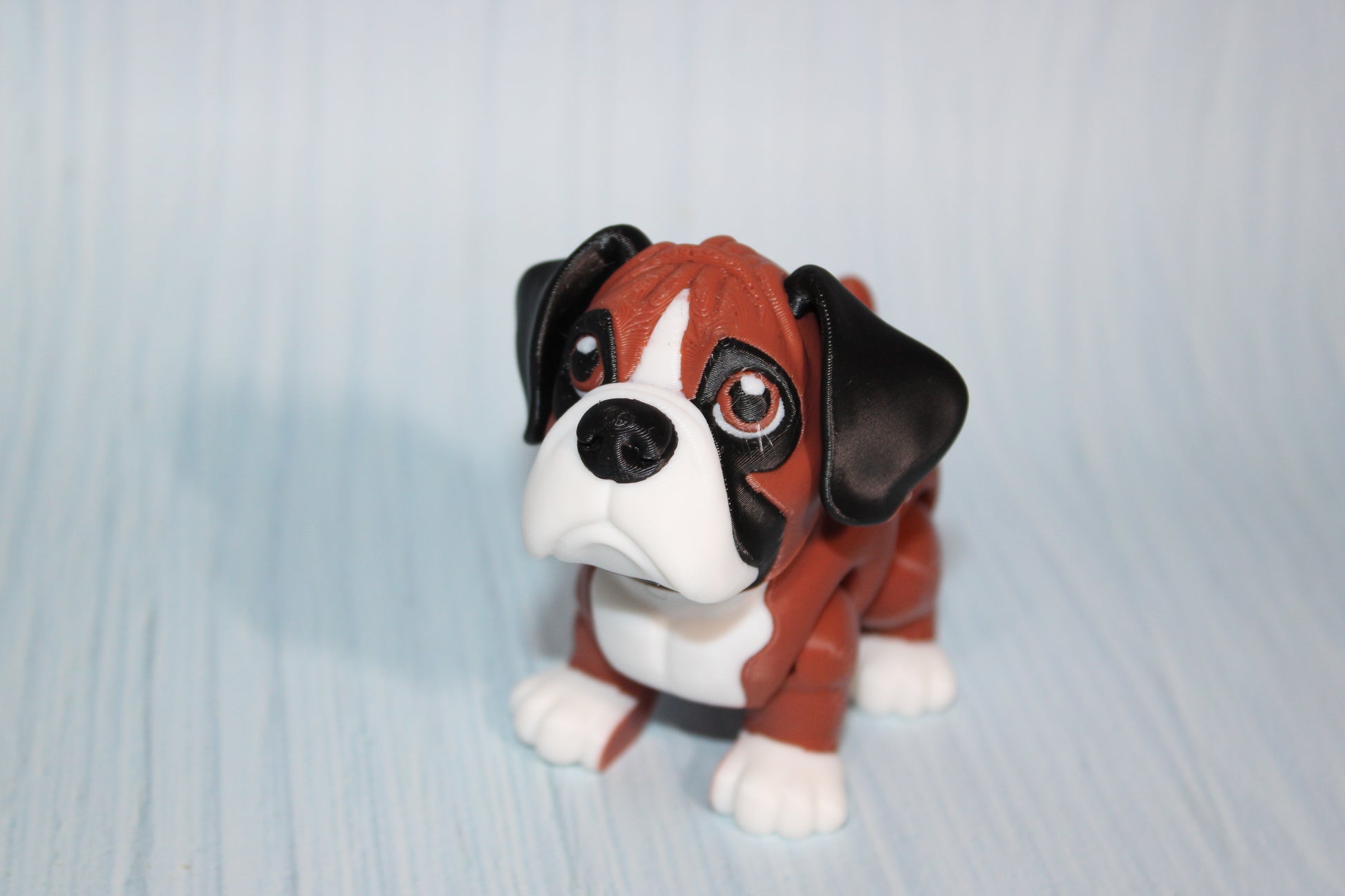 Boxer Dog 3 inches Tall -3D Printed Articulated Flexi Fidget Figurine - Wonderland 3D Printing 