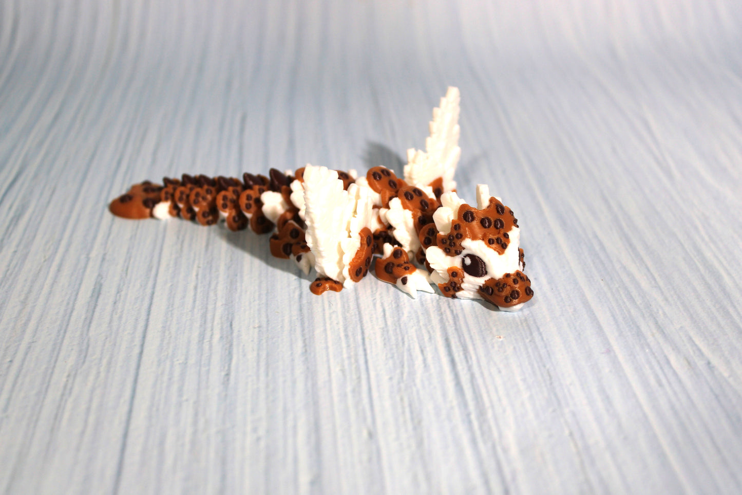 Chocolate Chip Cookie Dragon or Baby Dragon 3D Printed Articulated - Wonderland 3D Printing 