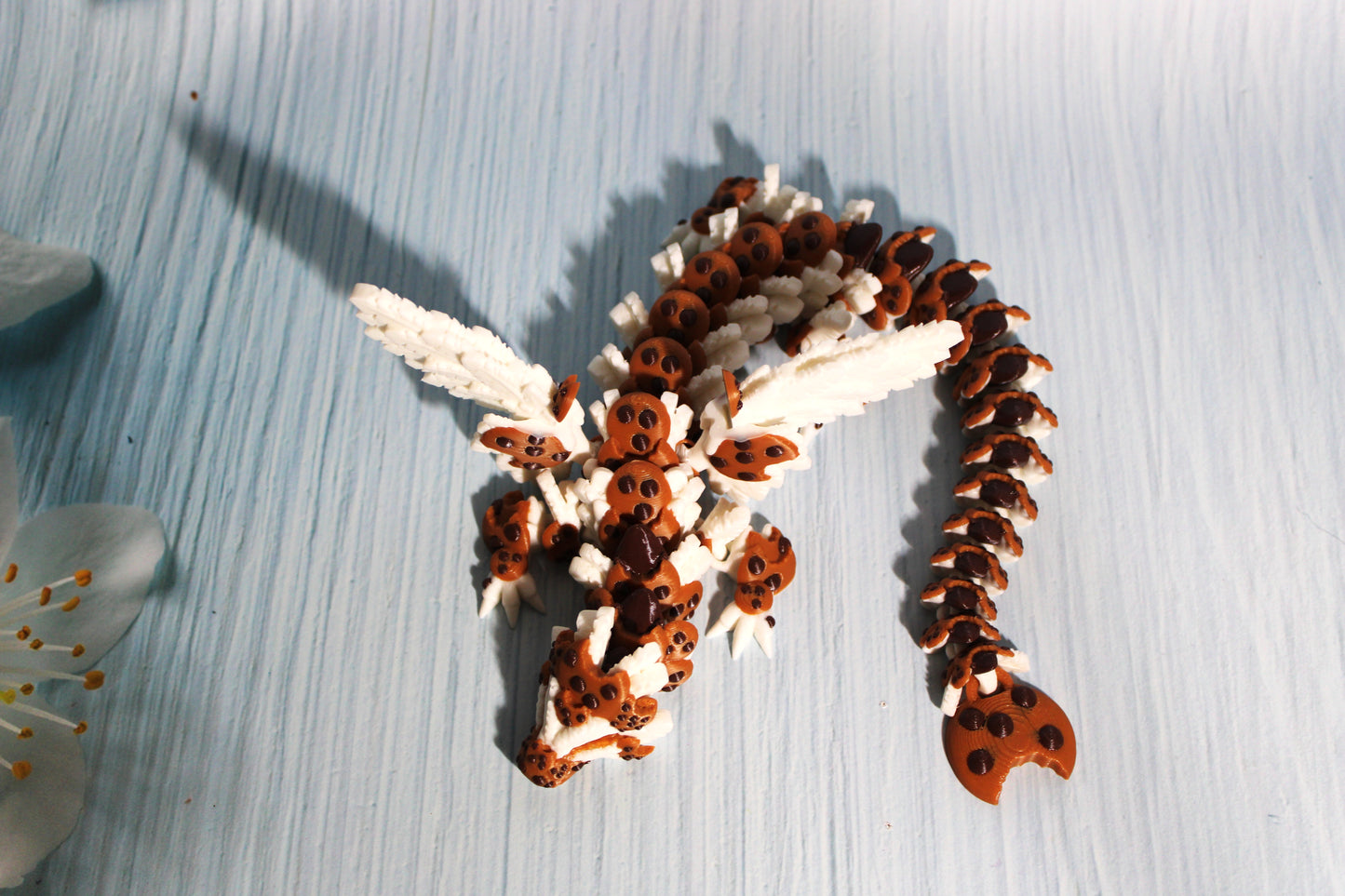 Chocolate Chip Cookie Dragon or Baby Dragon 3D Printed Articulated - Wonderland 3D Printing 